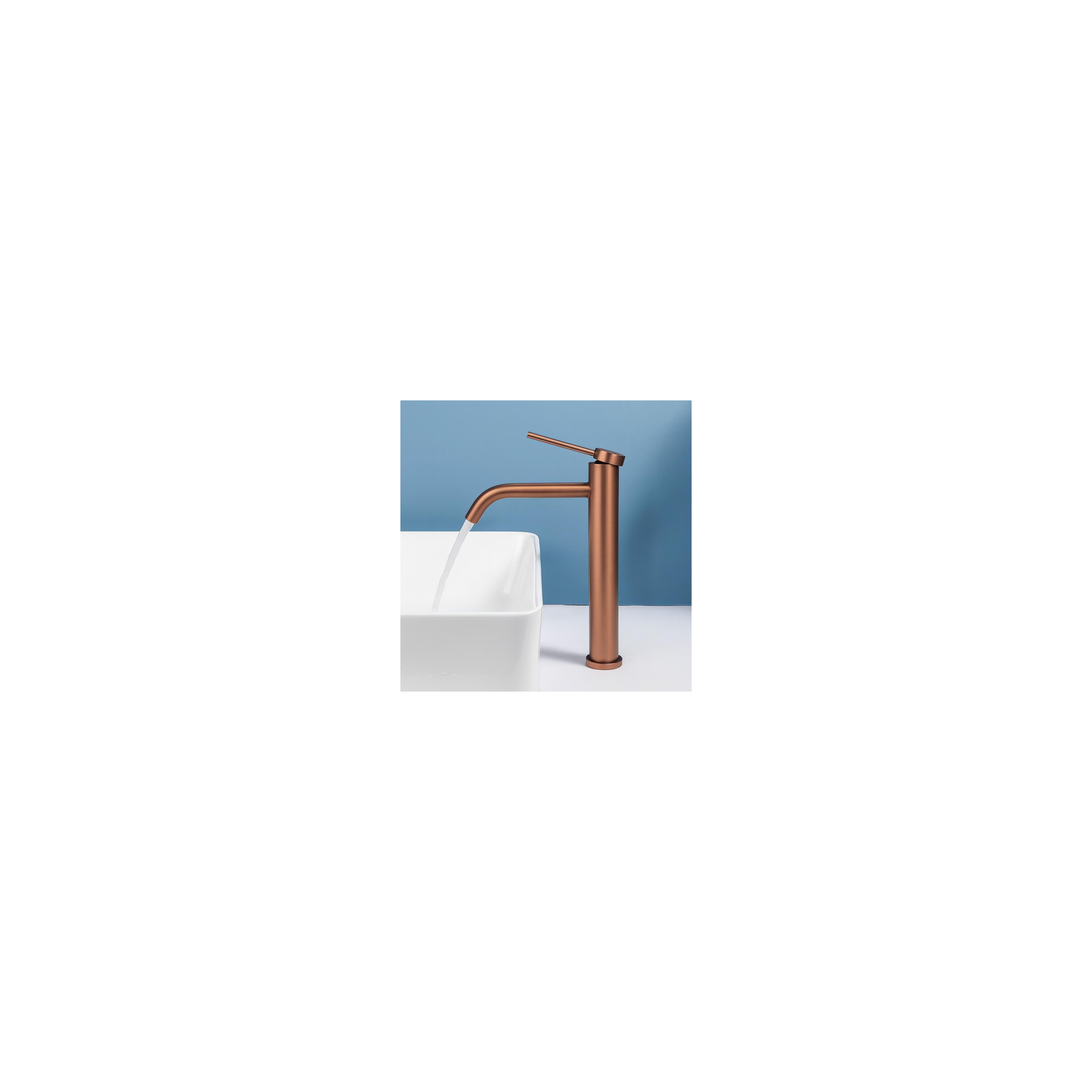 Slavina za umivaonik CLIF Brush Copper HIGH
