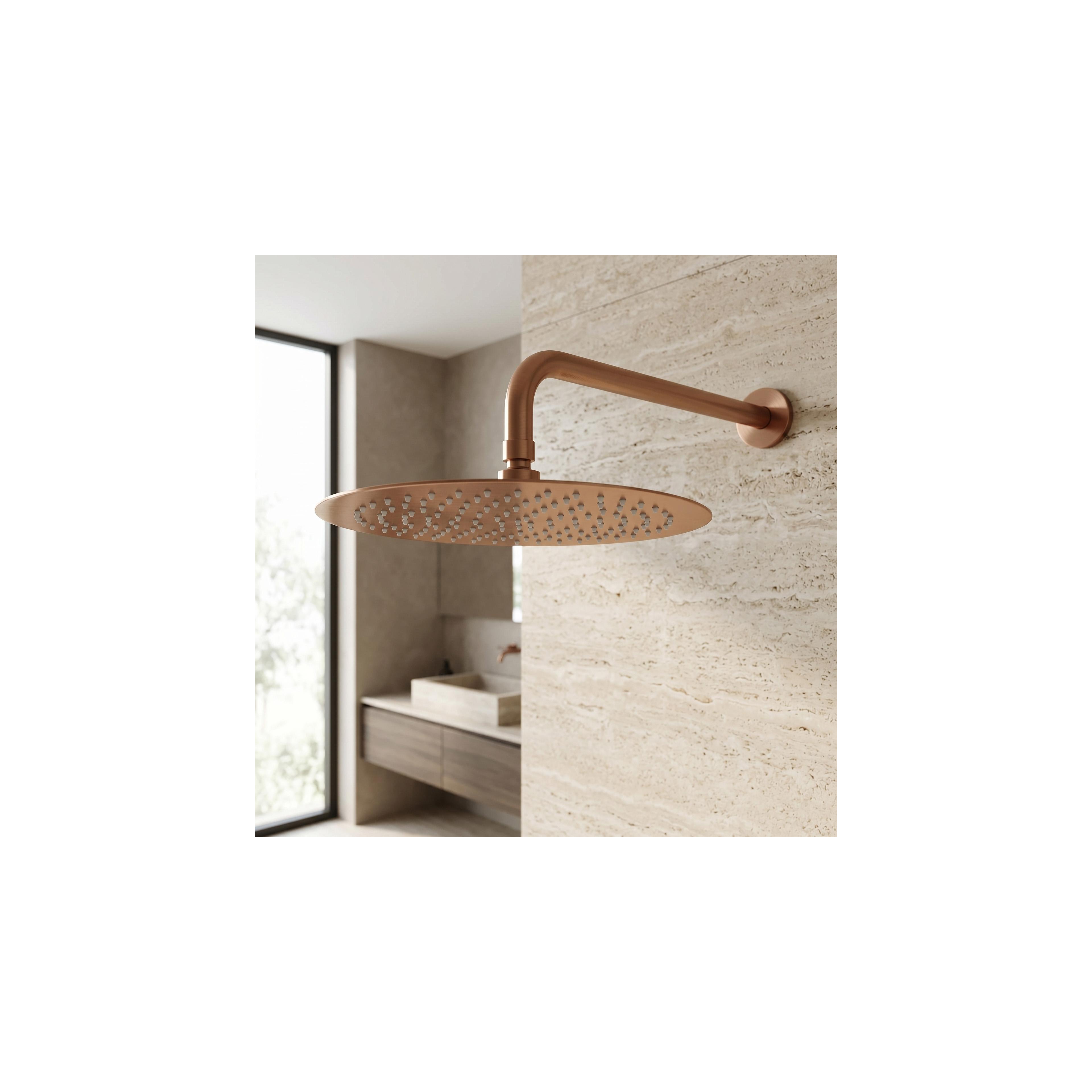 Kerek esőztető zuhanyfej REA JS-P014BRG 30cm Brush Copper