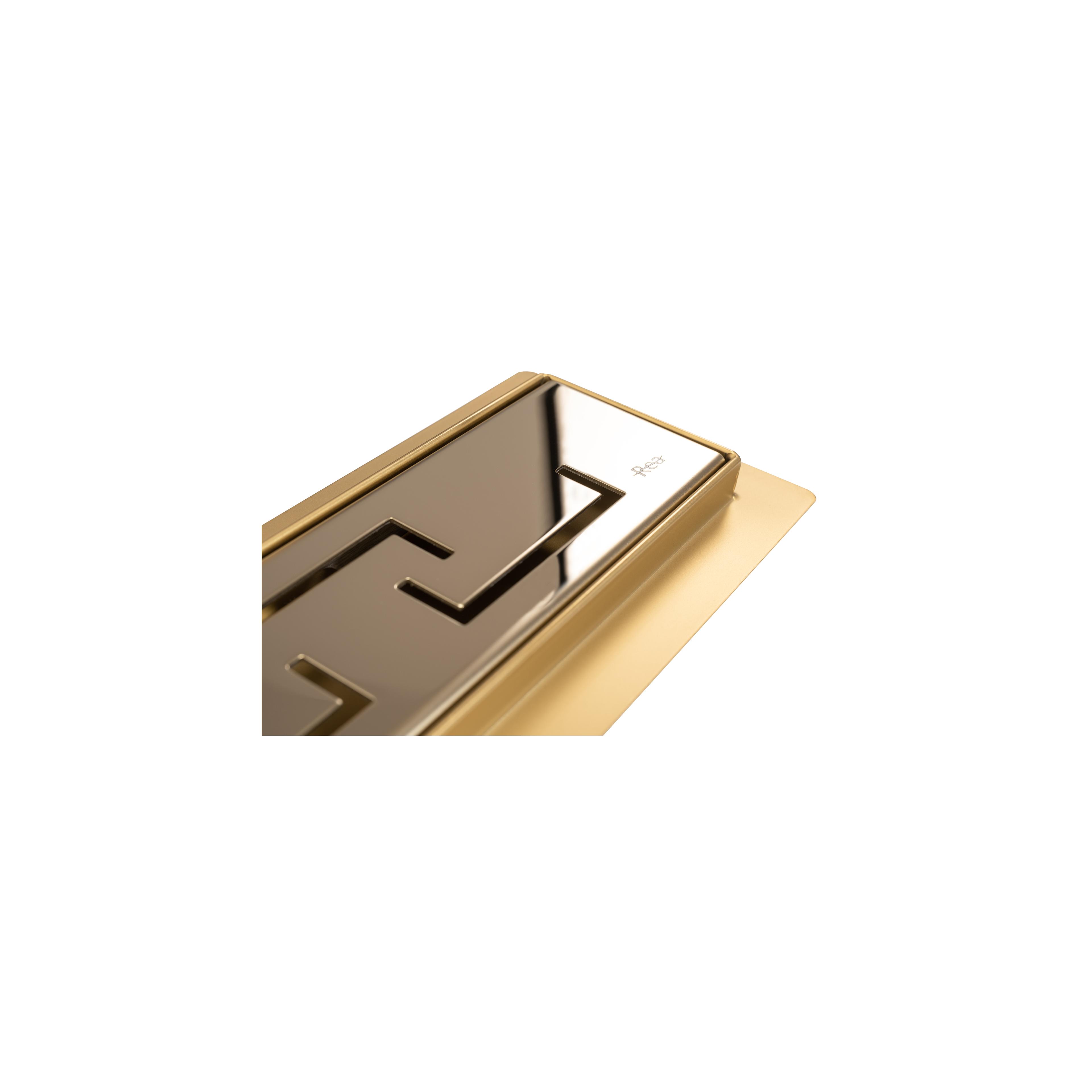 Duschrinne Rea Greek PRO MIRROR GOLD 90