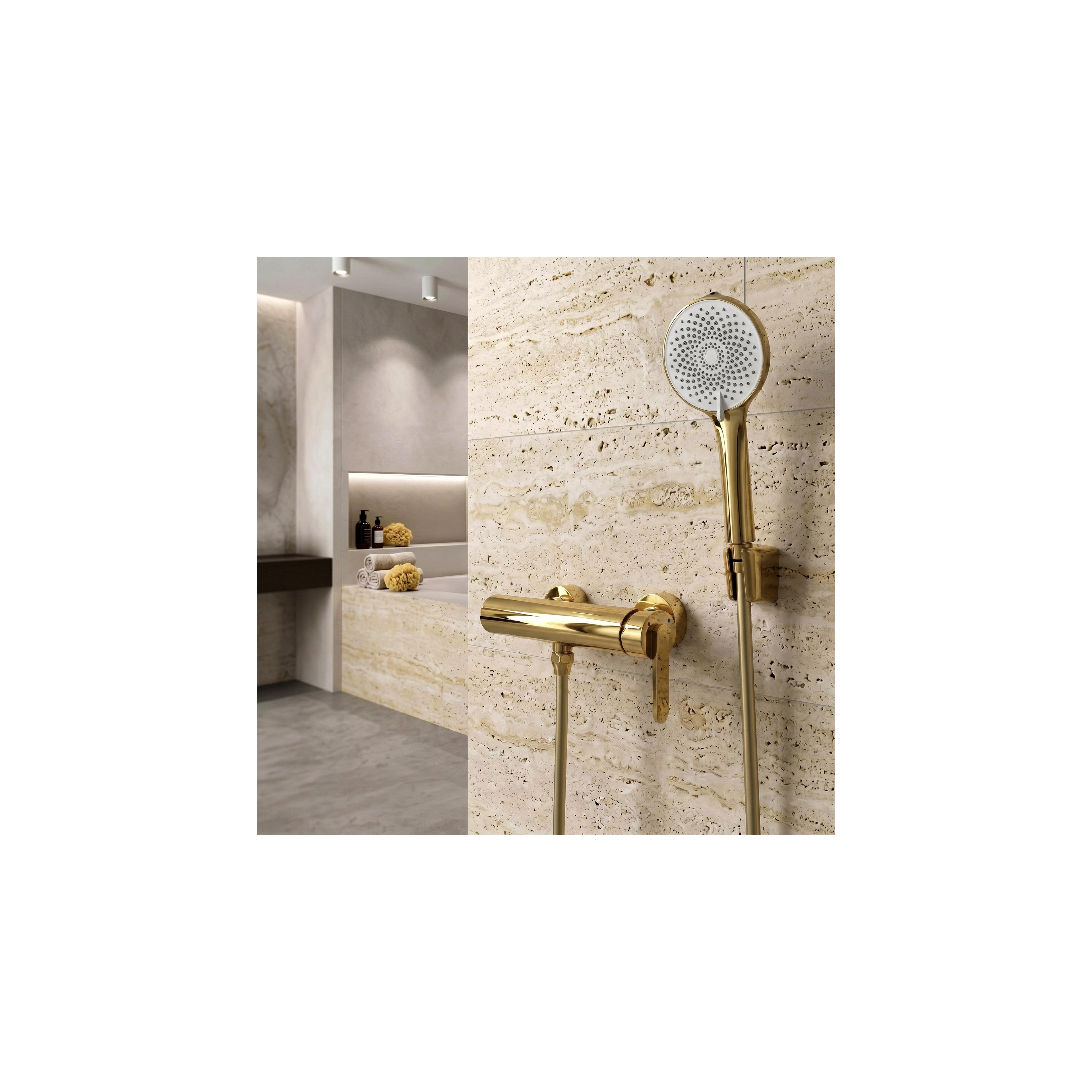 Duschschlauch mit Verdrehschutz Rea Gold 150 cm