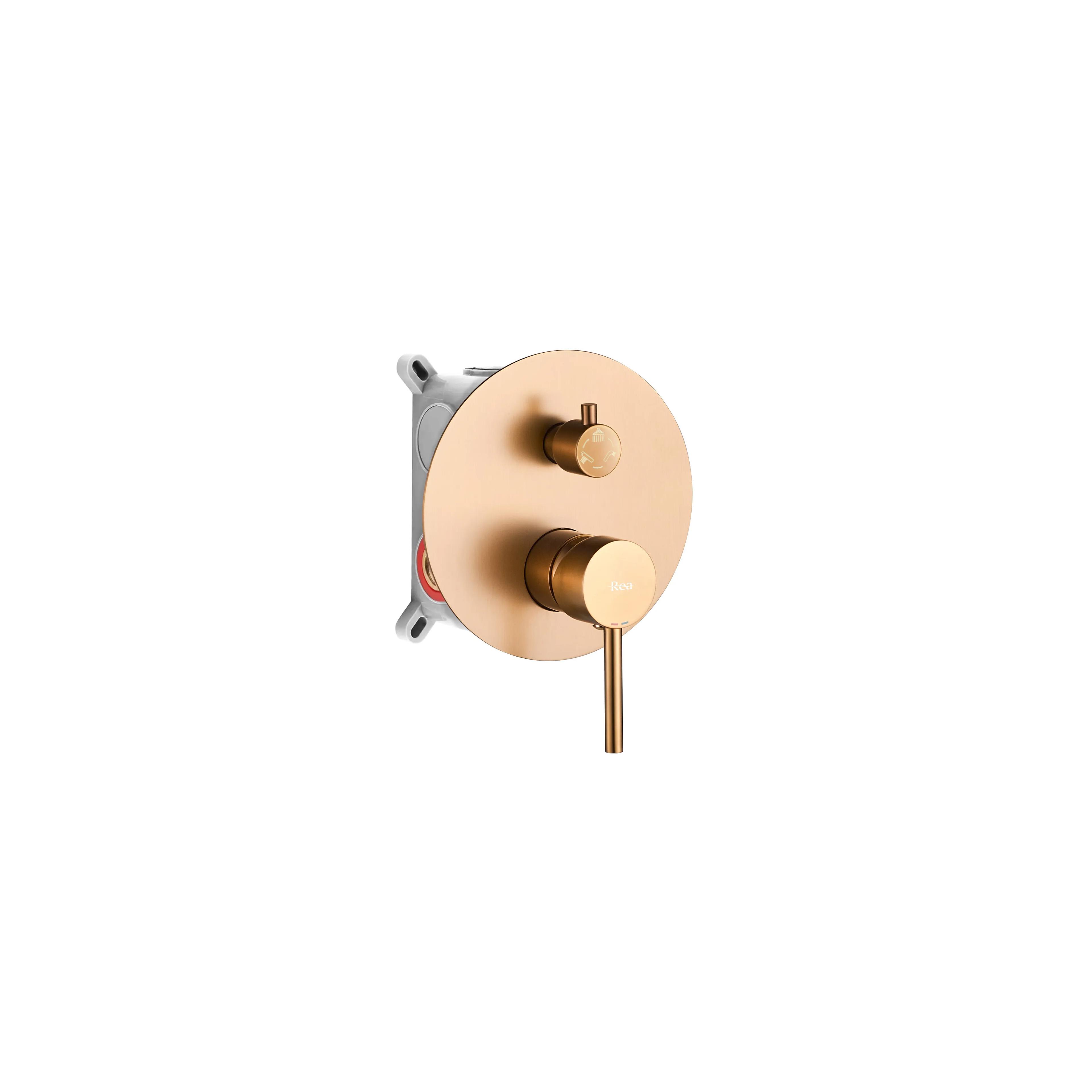 Unterputz Wannen-/Duschset Lungo Copper Brush  + BOX