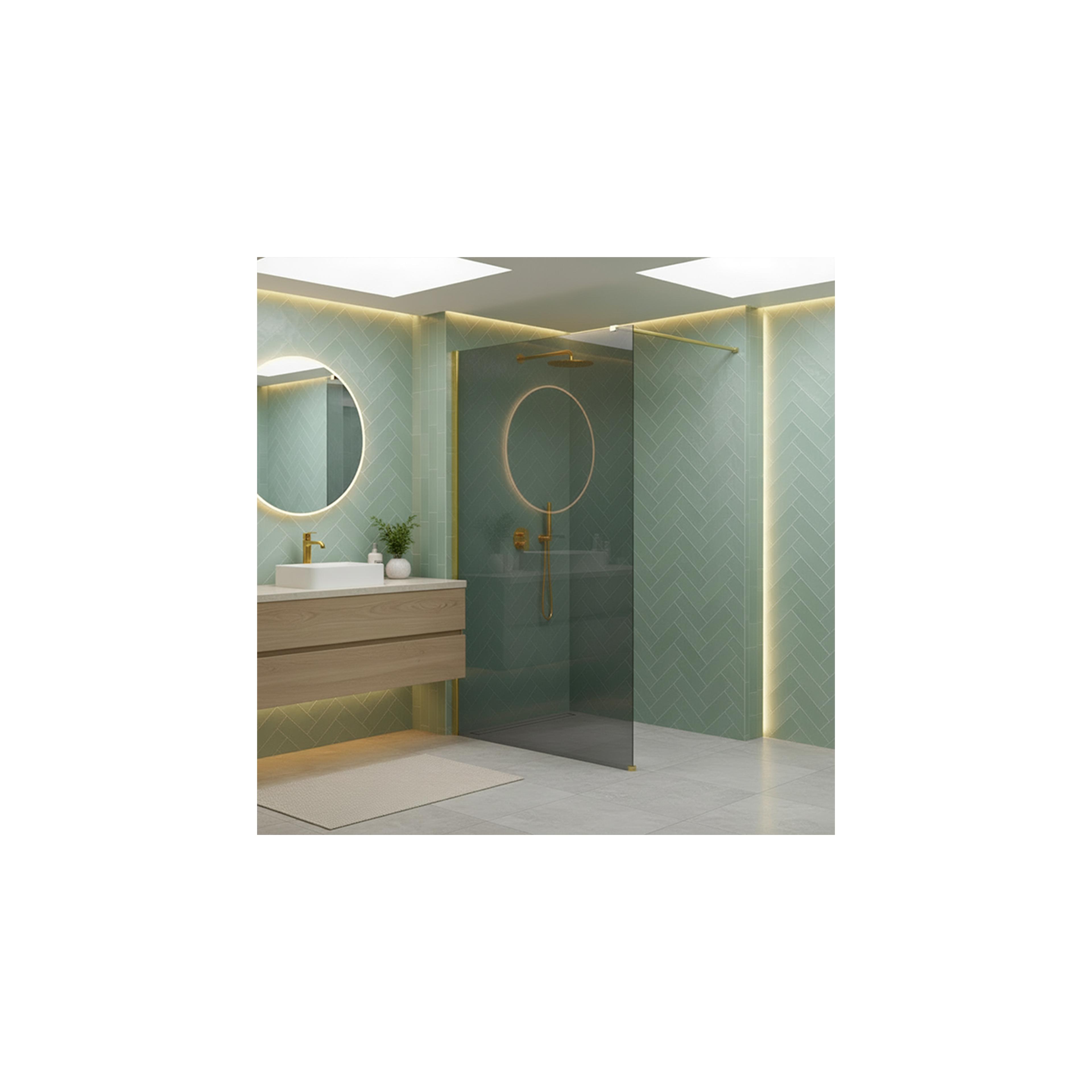 Duschwand Rea Flexi Grey / Gold 100