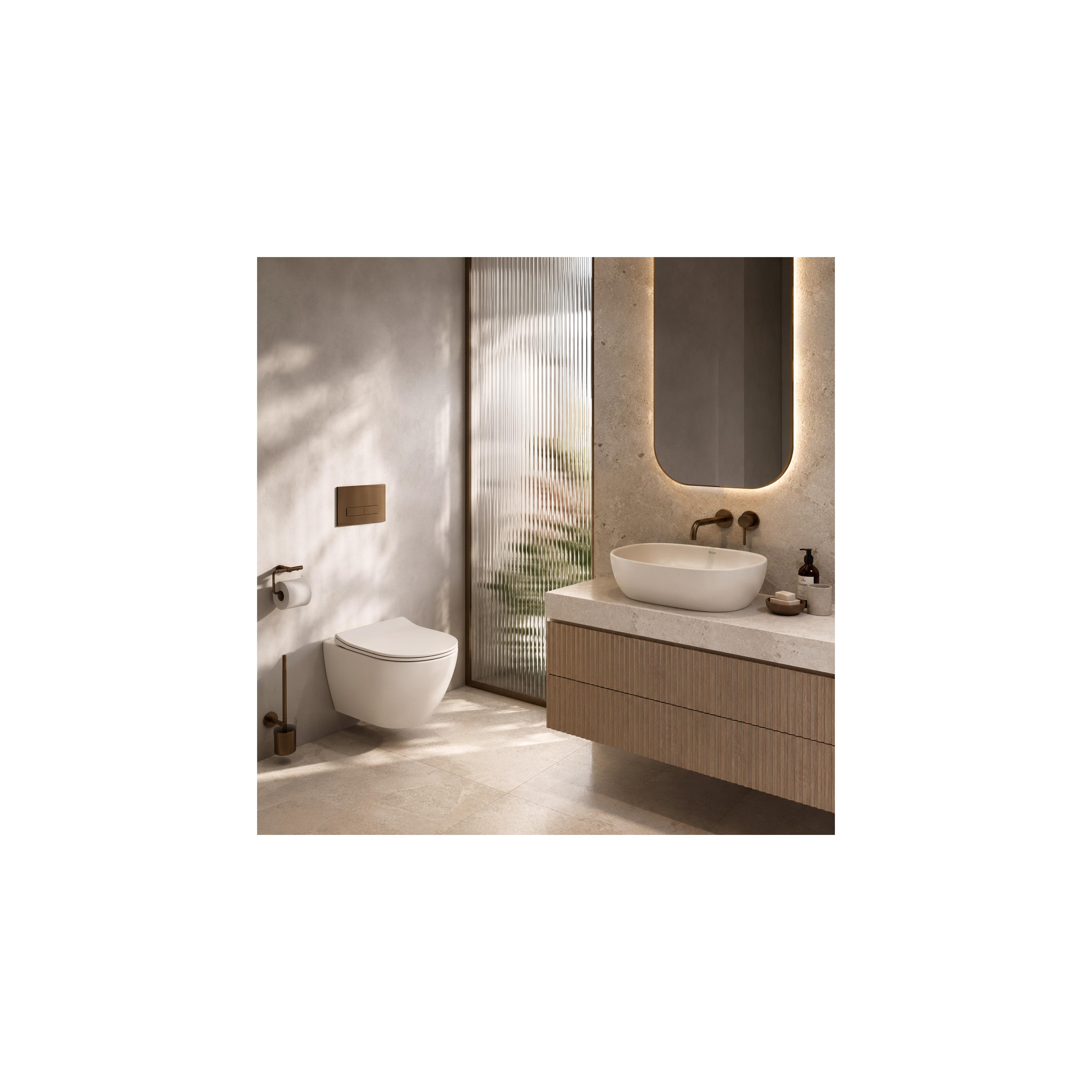 Countertop washbasin Rea Focus Creme