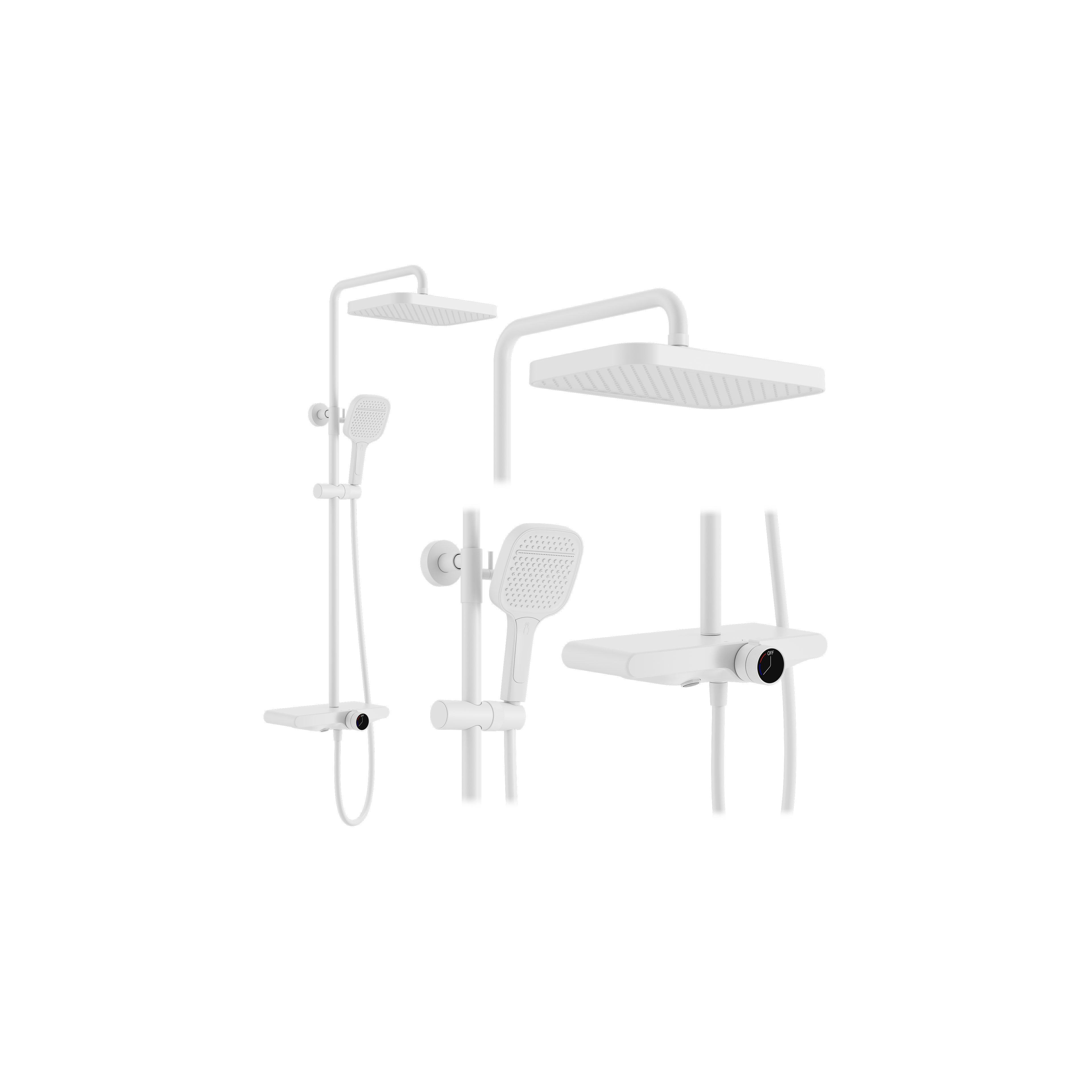 Shower set REA Bari White