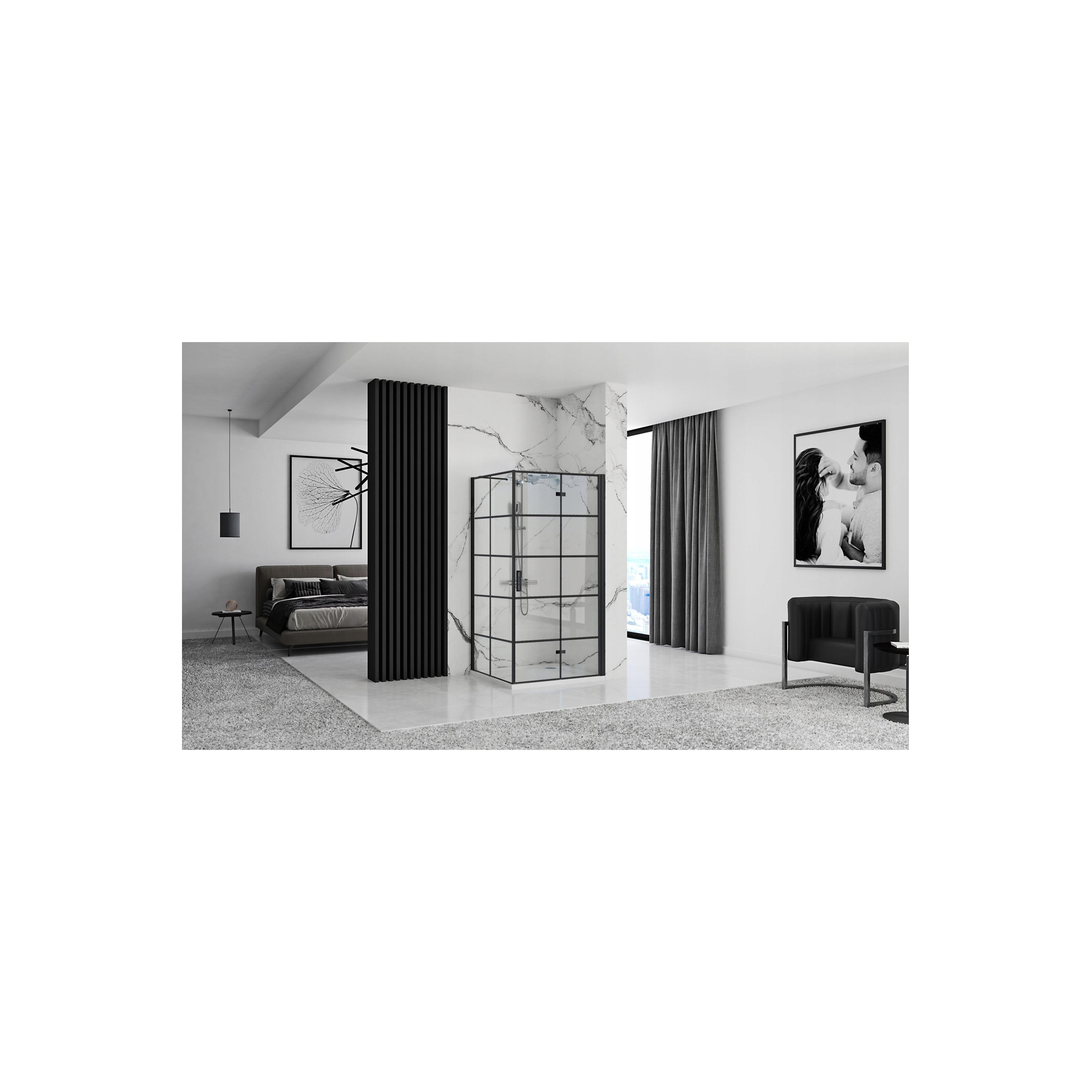 Duschkabine Rea Molier Black 110x80
