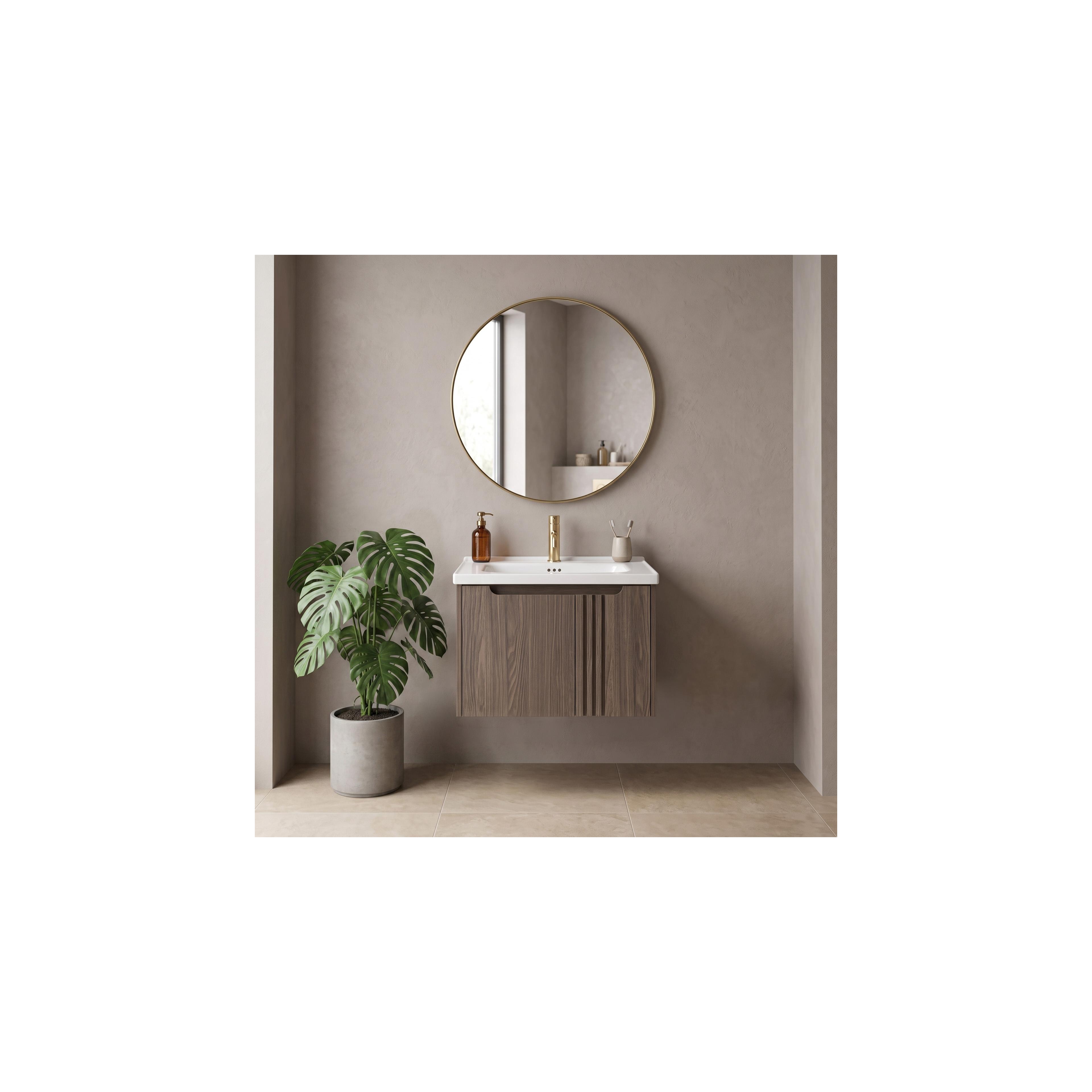 Bathroom vanity unit with sink Rea DB86-60L-1 Dark 60cm
