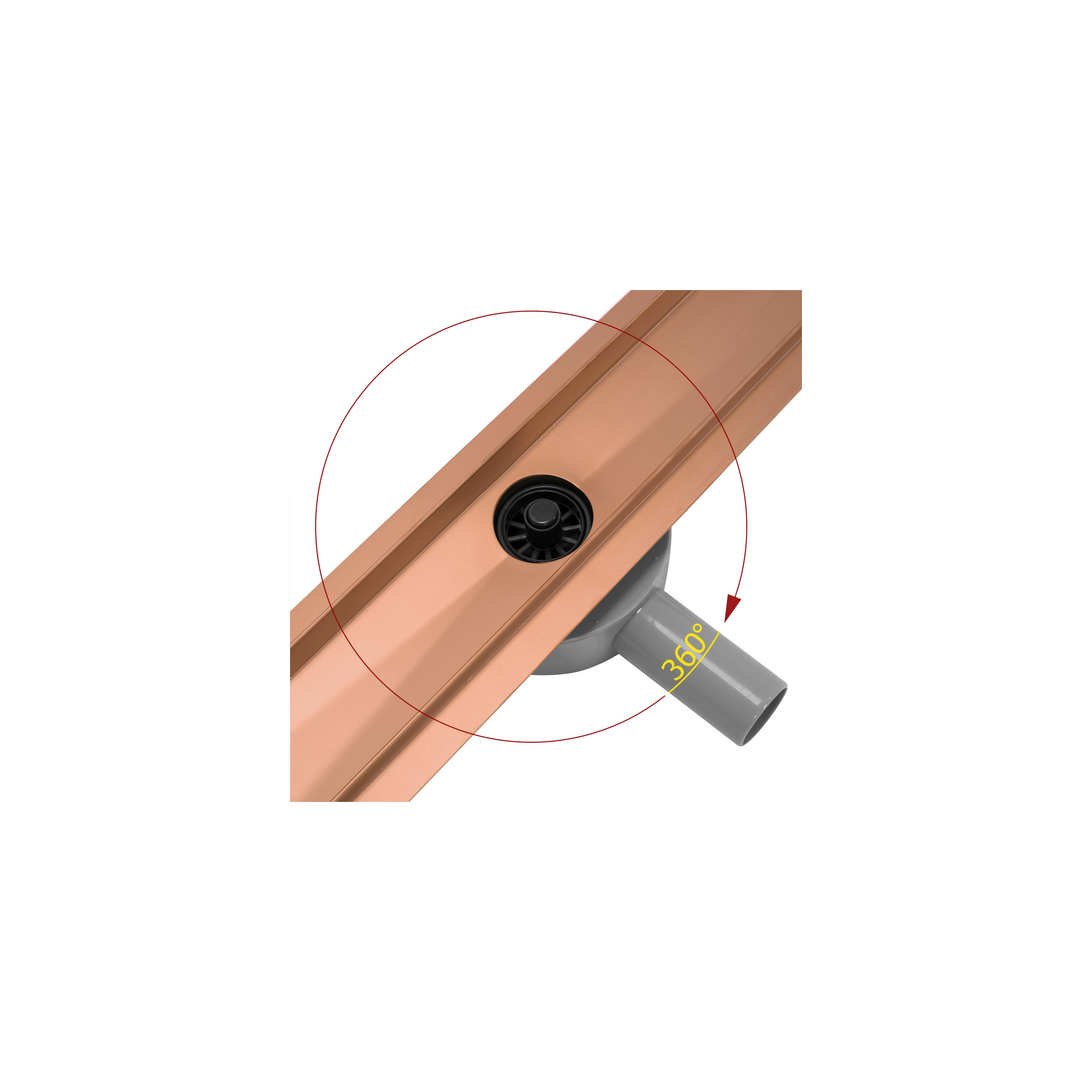 Duschrinne Rea Pure Neo brushed copper 60