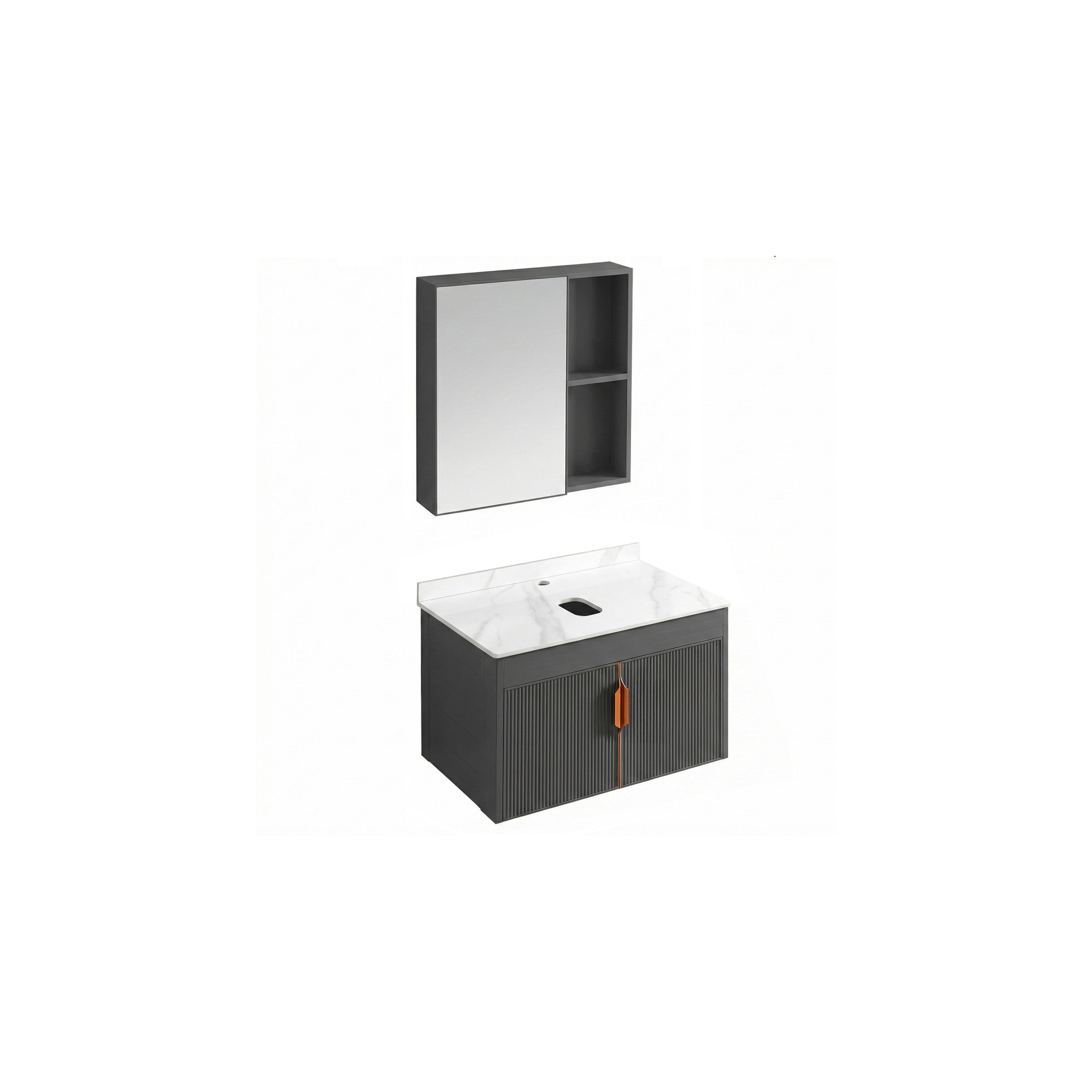Bathroom furniture set with countertop Modo 60cm Grey