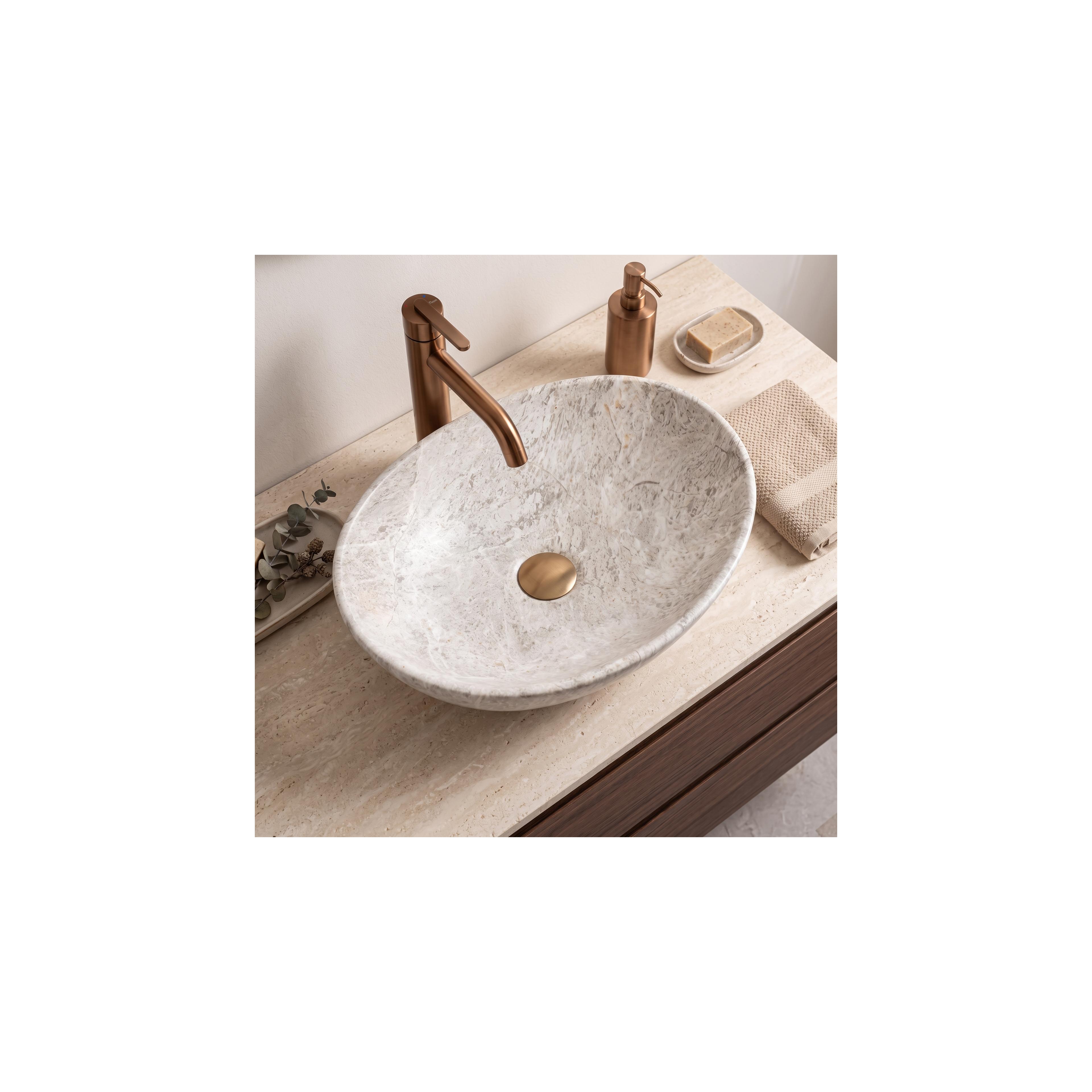 Умивальник на стільницю Rea Sofia Light Stone