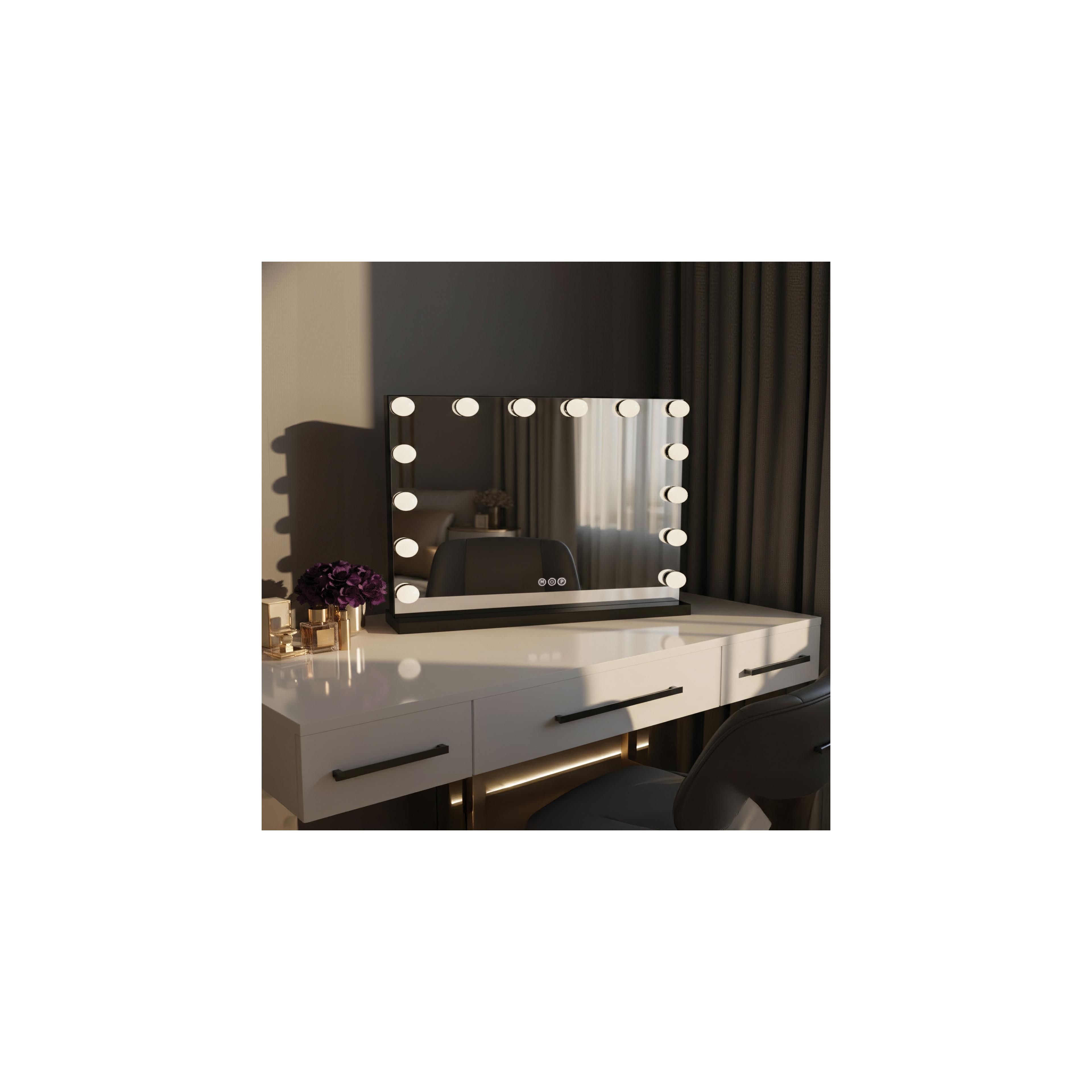 Spiegel LED HOLLYWOOD Black