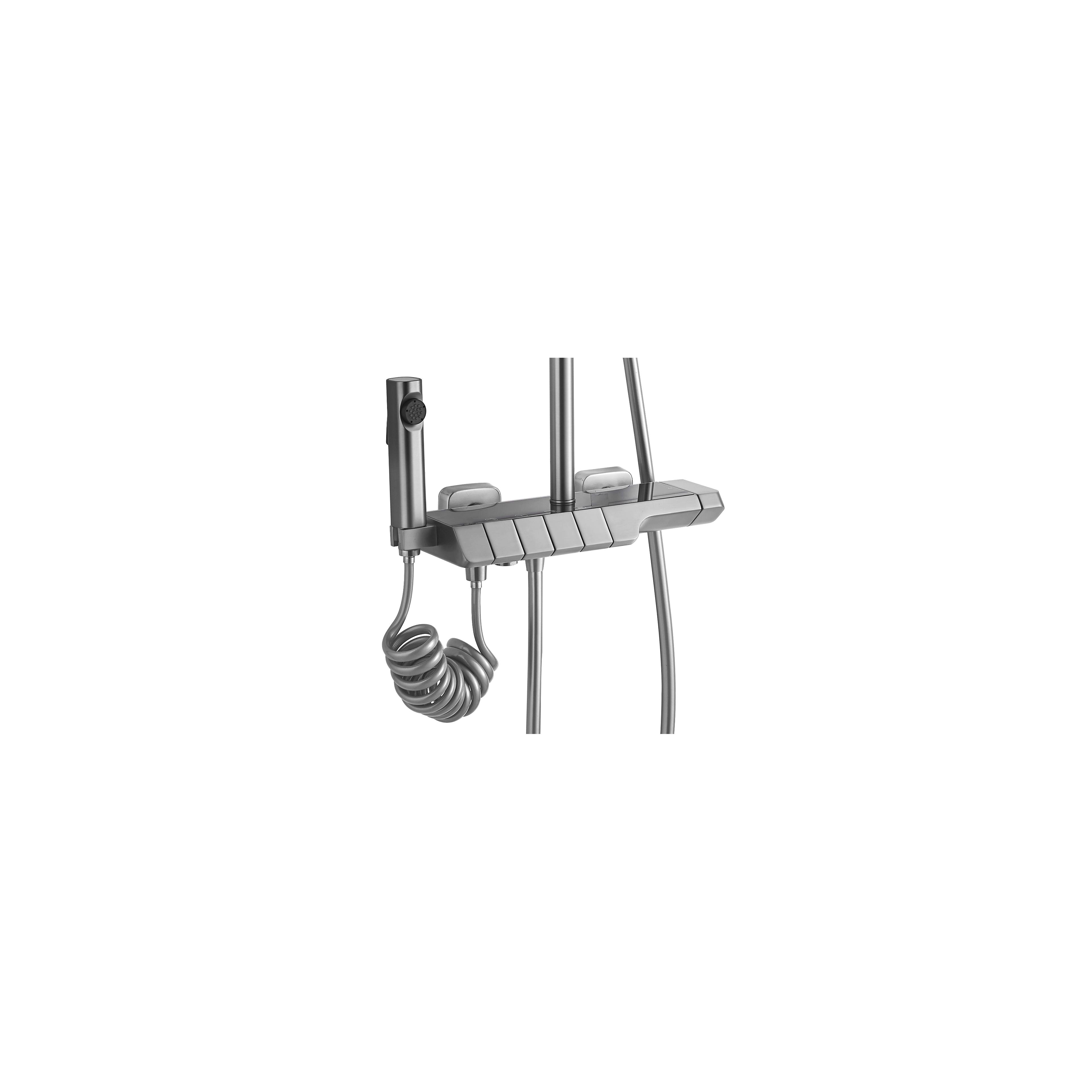Sprchový set s termostatem REA ROB Nickiel Brush INOX