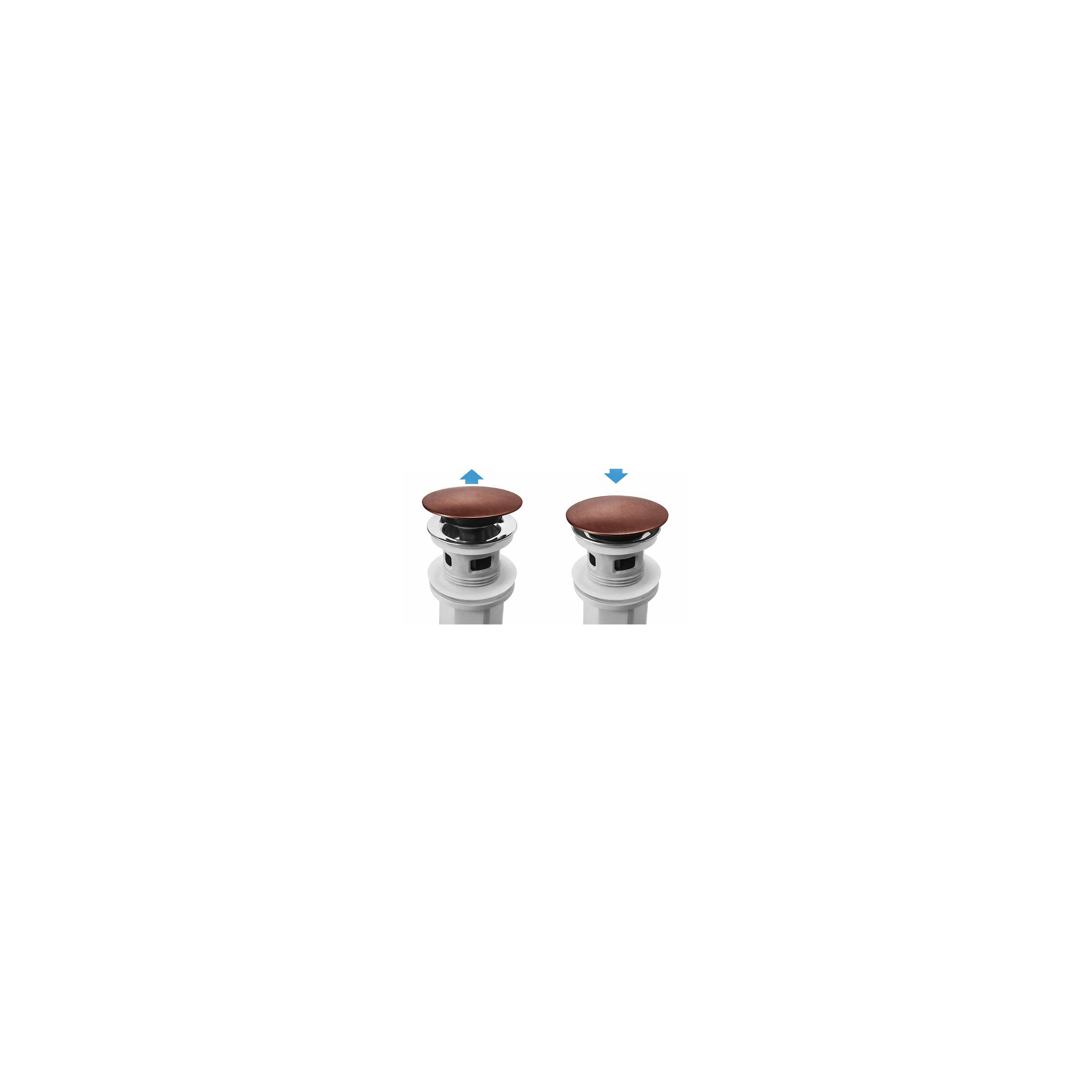 Praustuvo sifonas su „click-clack“ vožtuvu REA Flow Brush Bronze