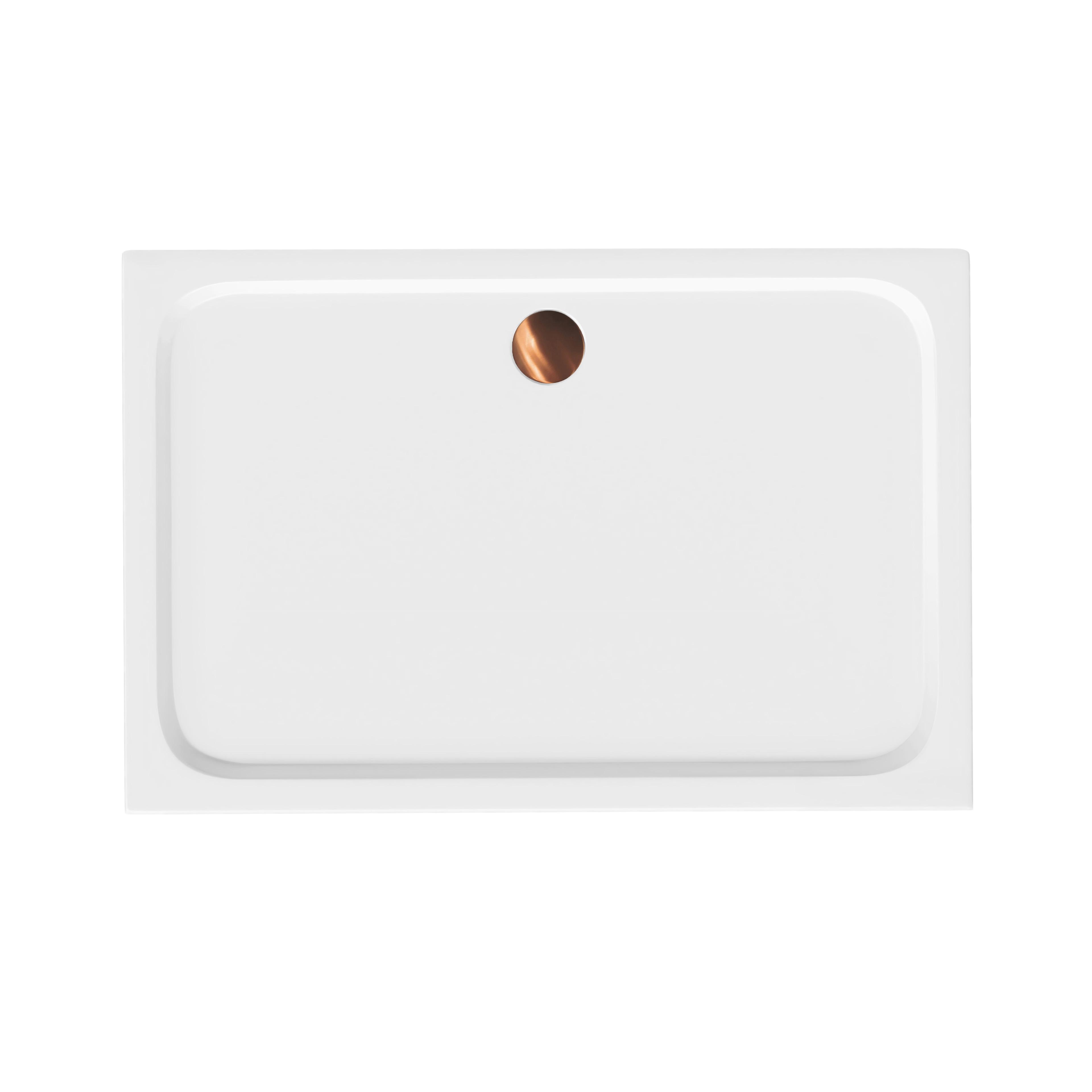 Acryl Duschwanne Rea Belmond White 90x120 Brush Copper