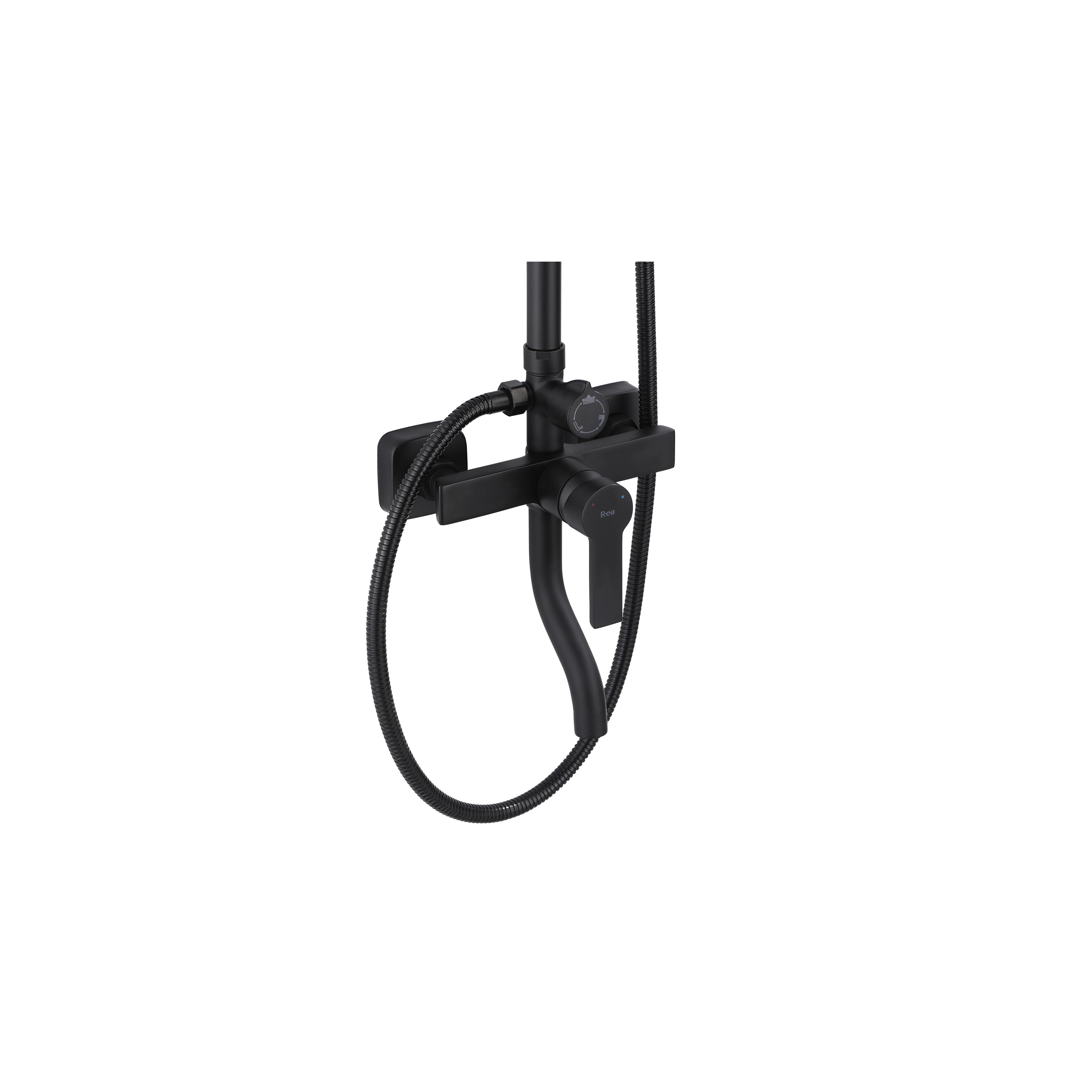 Shower set REA ARGUS BLACK MATT