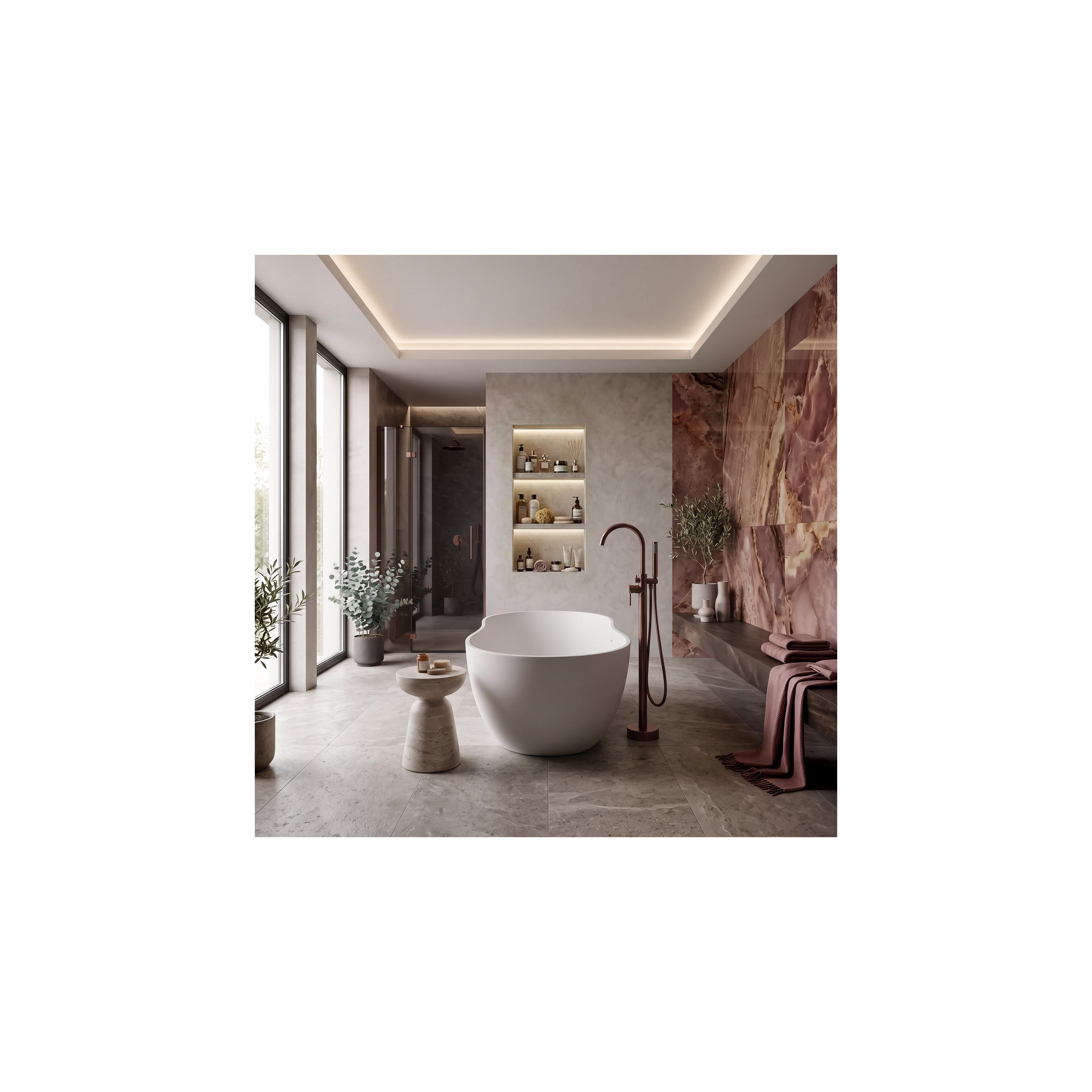 Free-standing faucet Rea Lungo Brush Brown