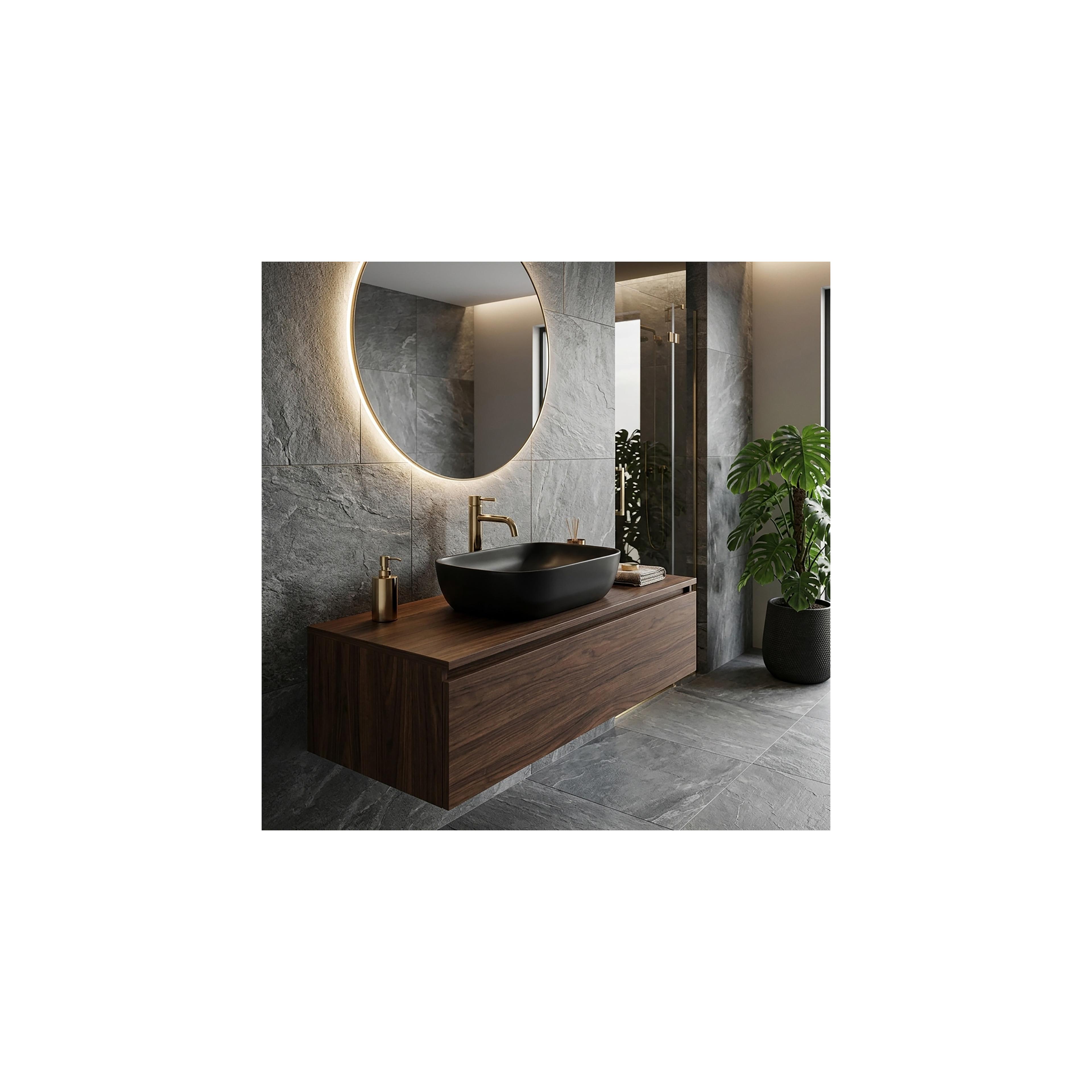 Νιπτήρας Rea Belinda Black Mat 46.5 x 33x 13.5 εκ