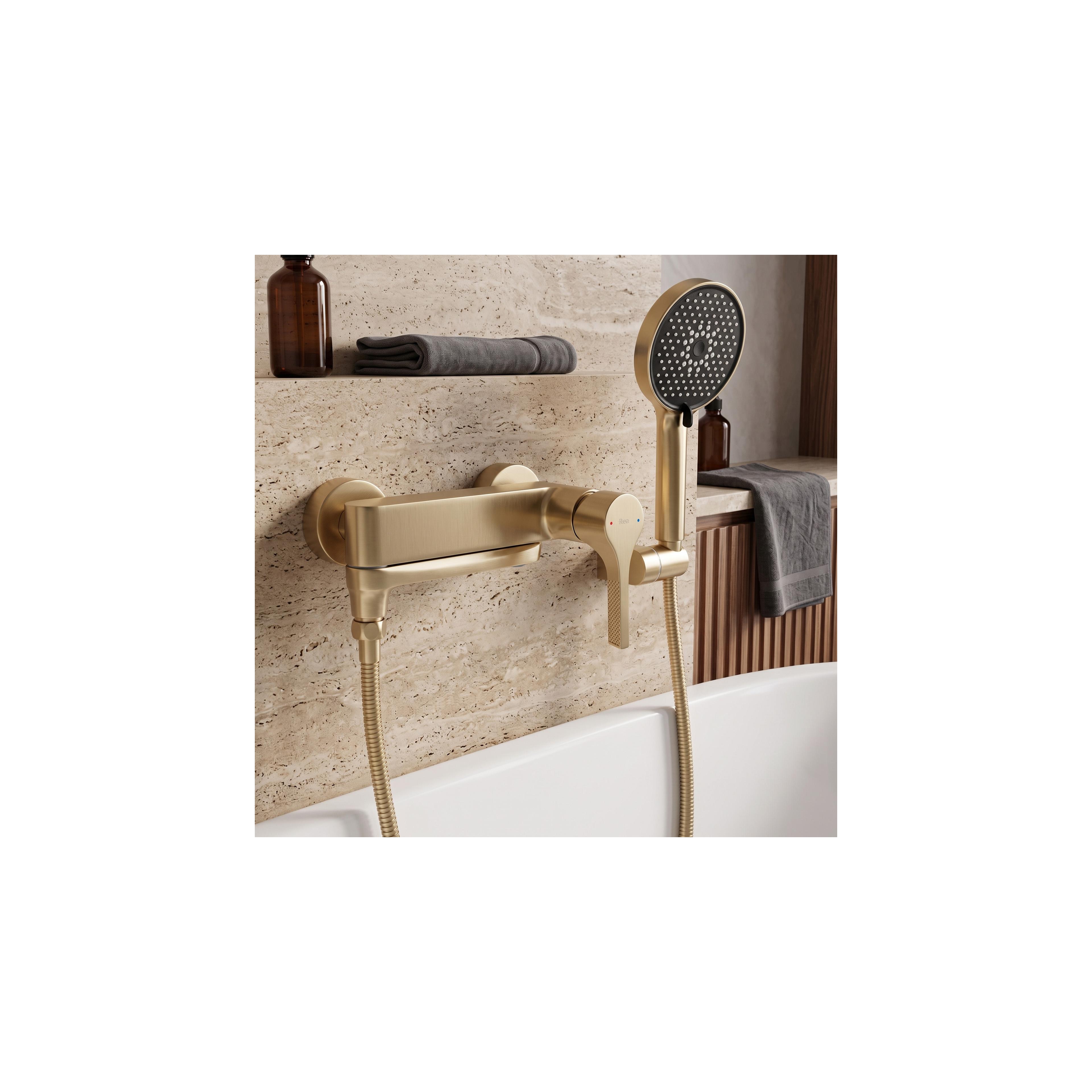 Wannenarmatur PREMIUM Rea Maxim Brush Gold