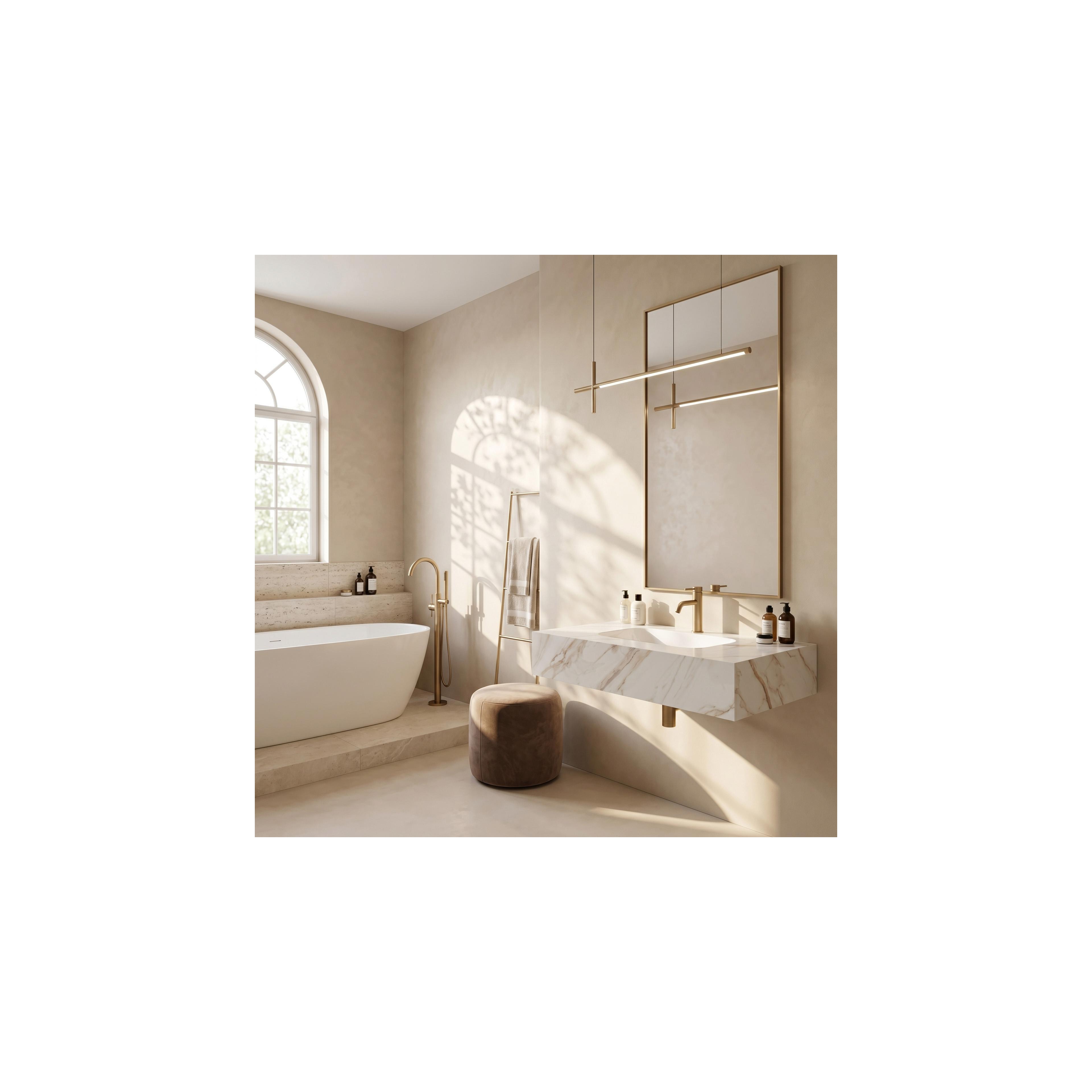 Wandwaschbecken REA Aresa Grey Gold 80