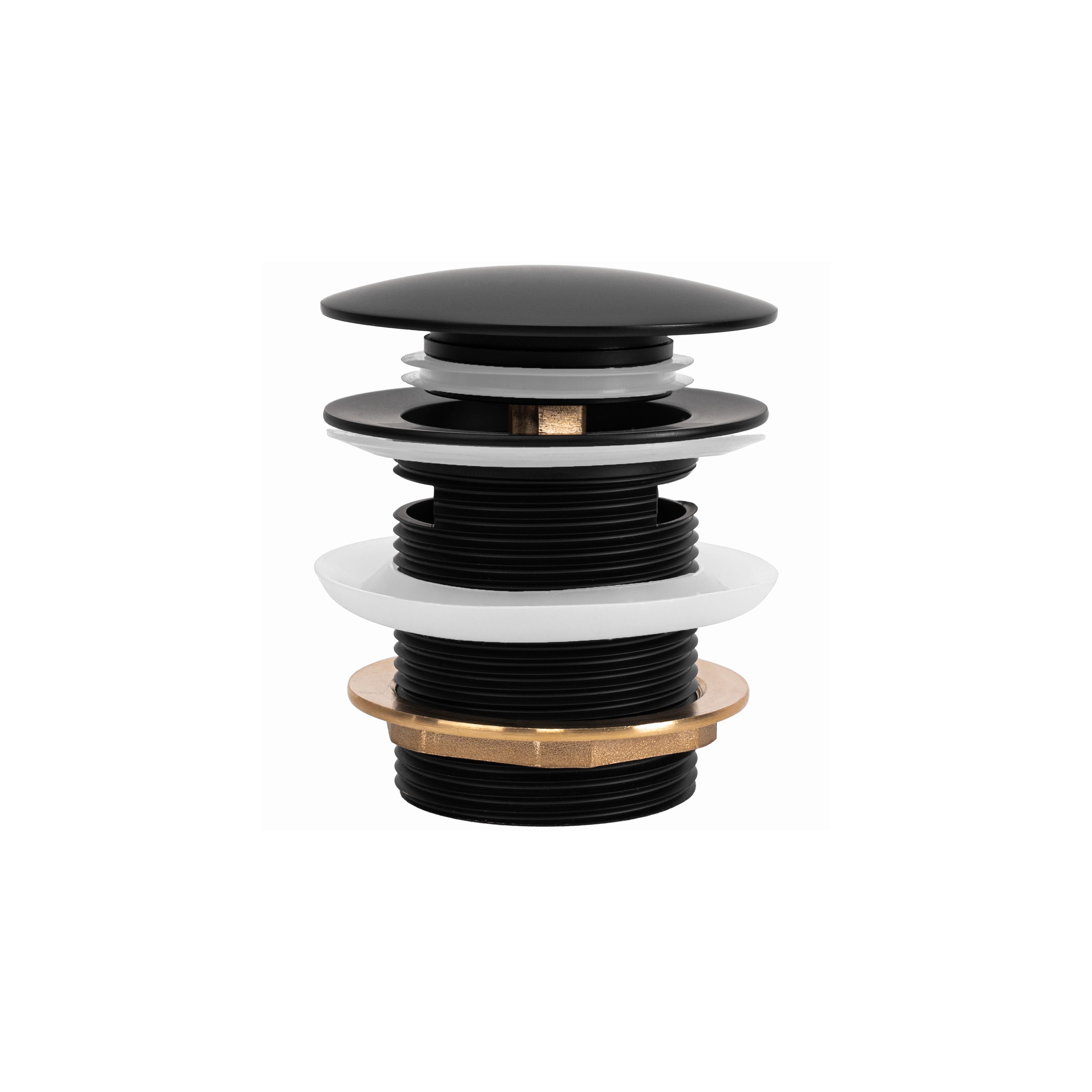 Wanne Stöpsel Klik-Klak Rea Black 6cm