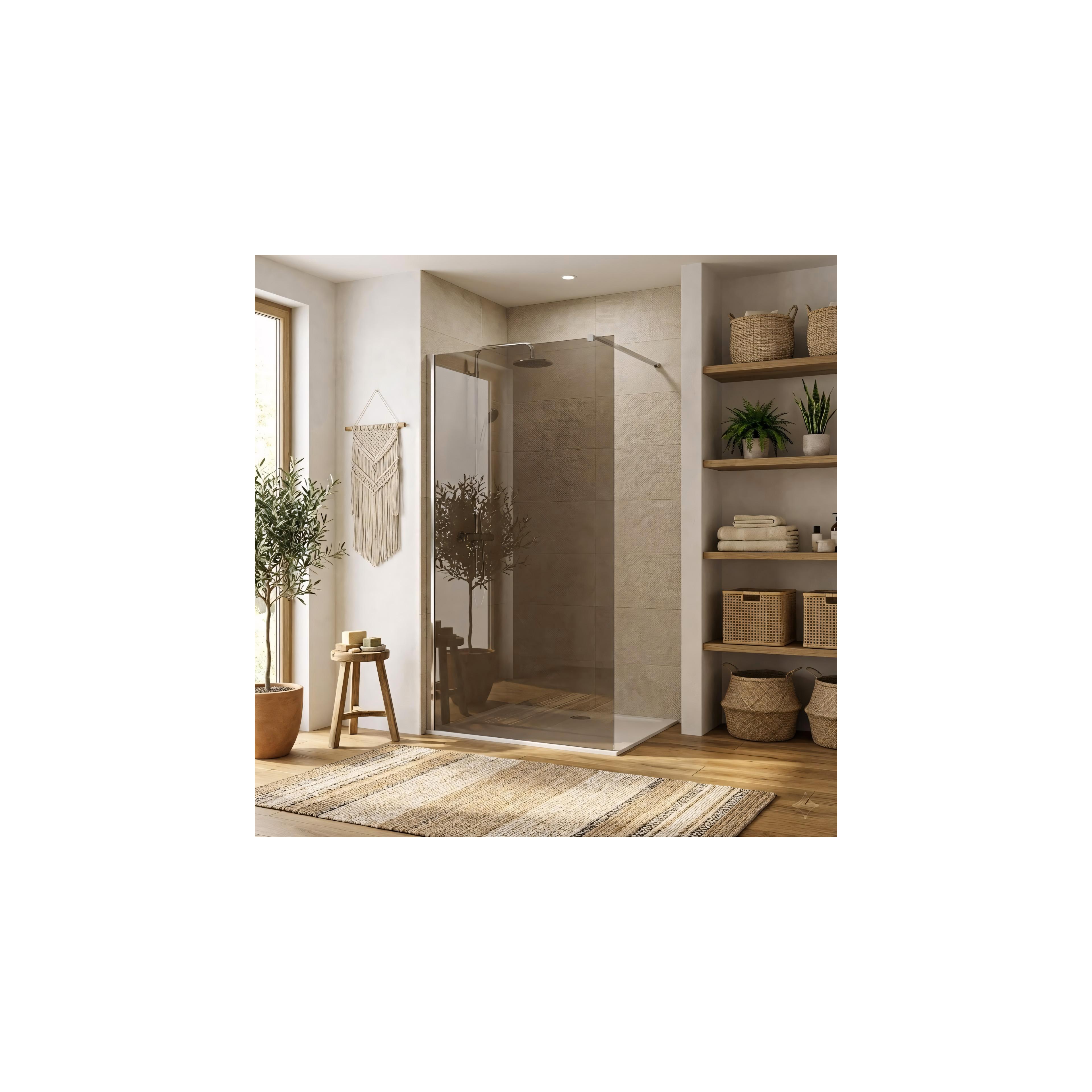 Paroi de douche Rea Flexi Brown / Chrome 90