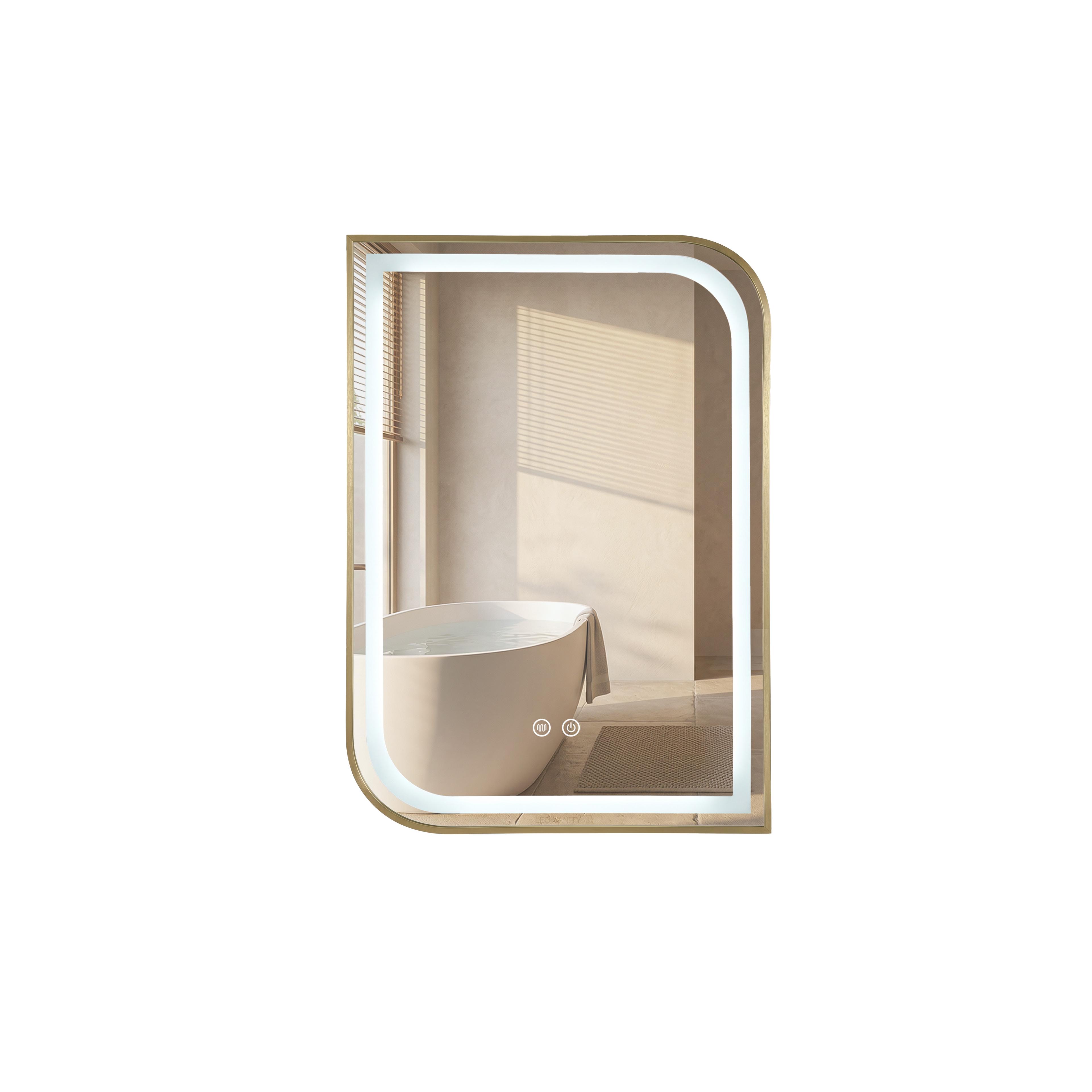 Specchio LED ZONE 70X50 BRUSH GOLD