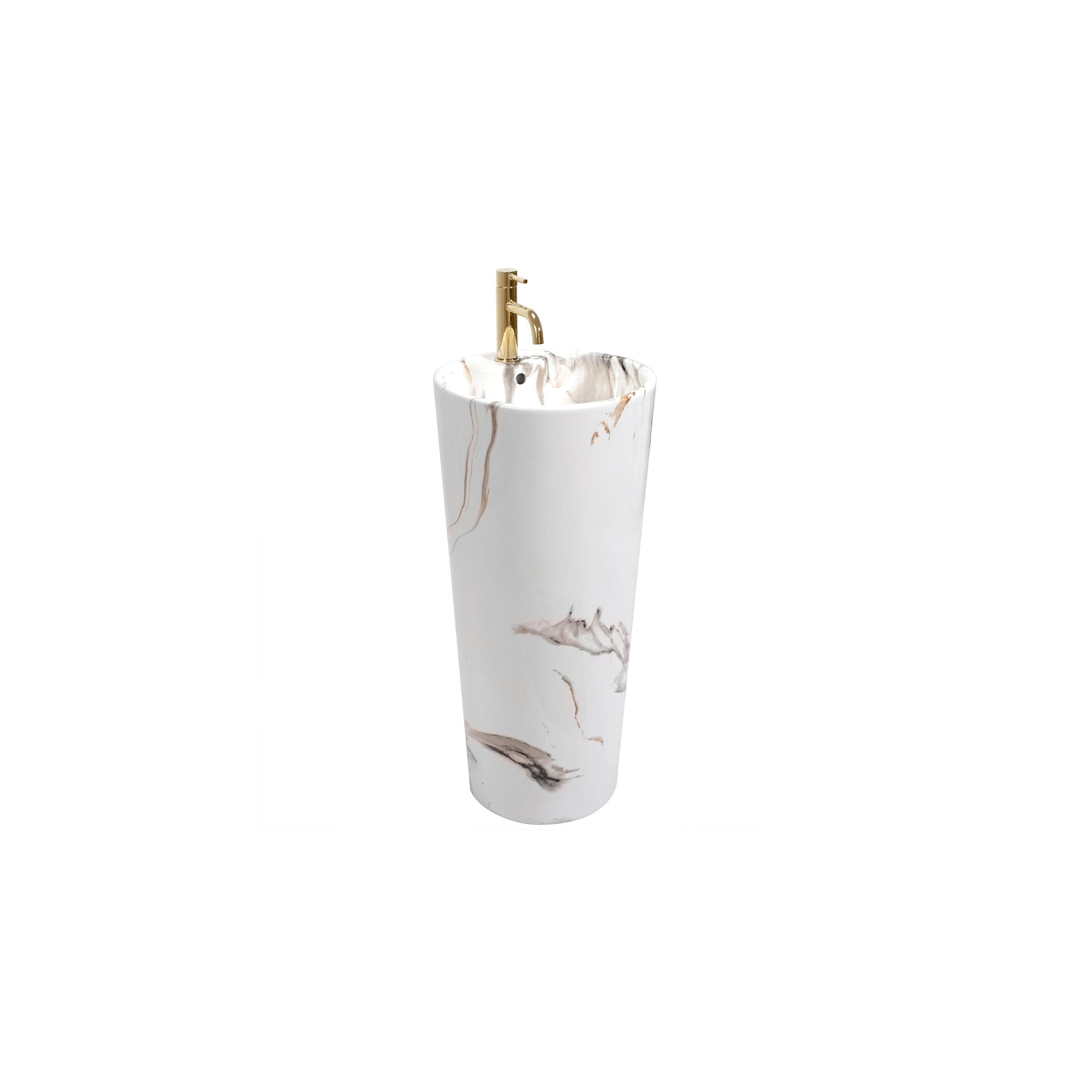 Brīvi stāvoša keramikas izlietne Blanka Marble Marble