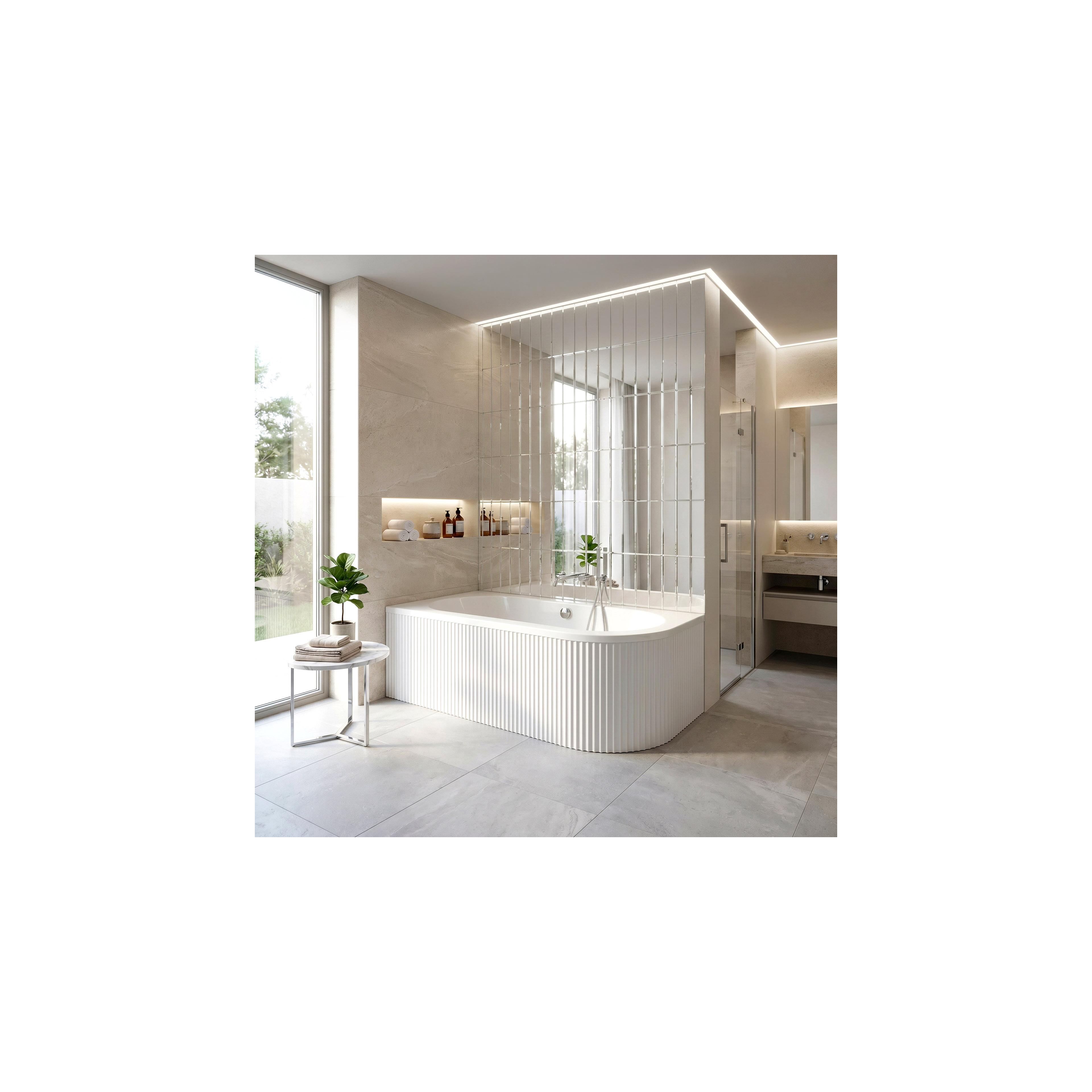 Acryl Eckbadewanne Rea Orion Stripe Left 160cm
