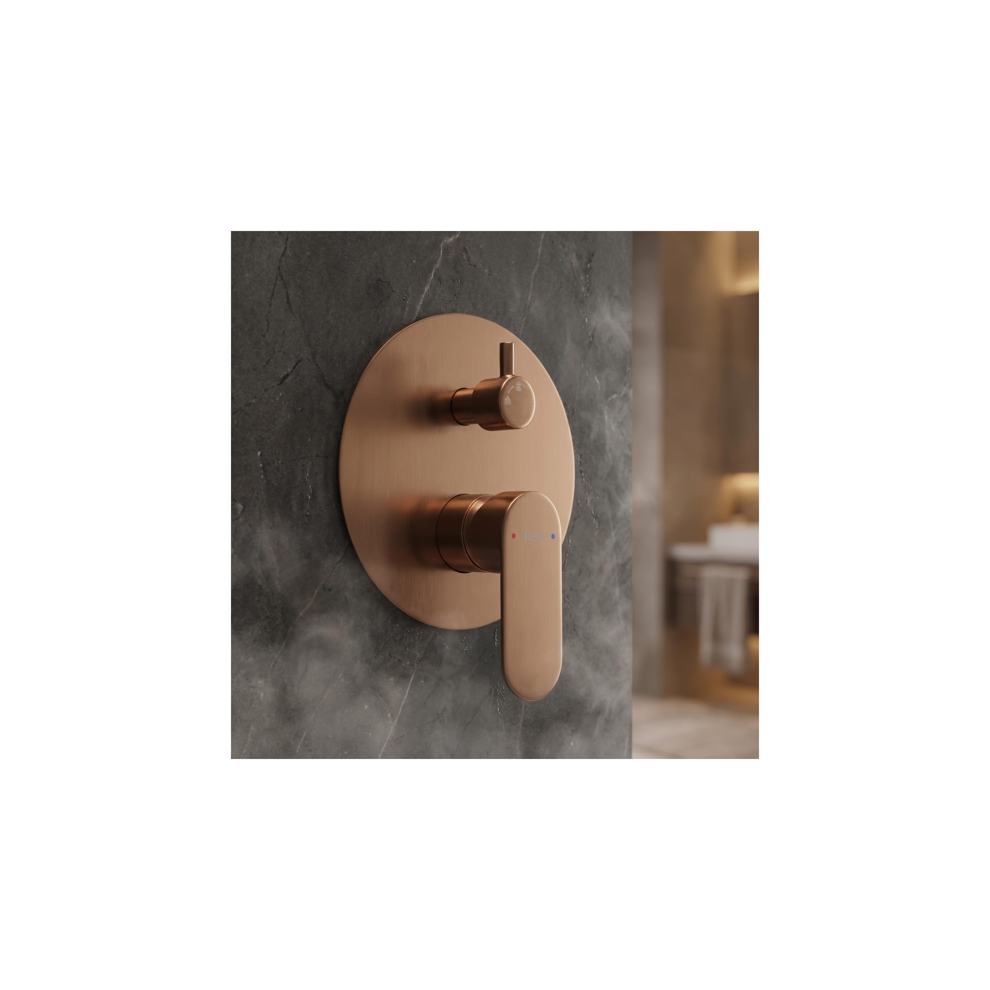 Unterputz Duschset Rea Drop Brush Copper + BOX