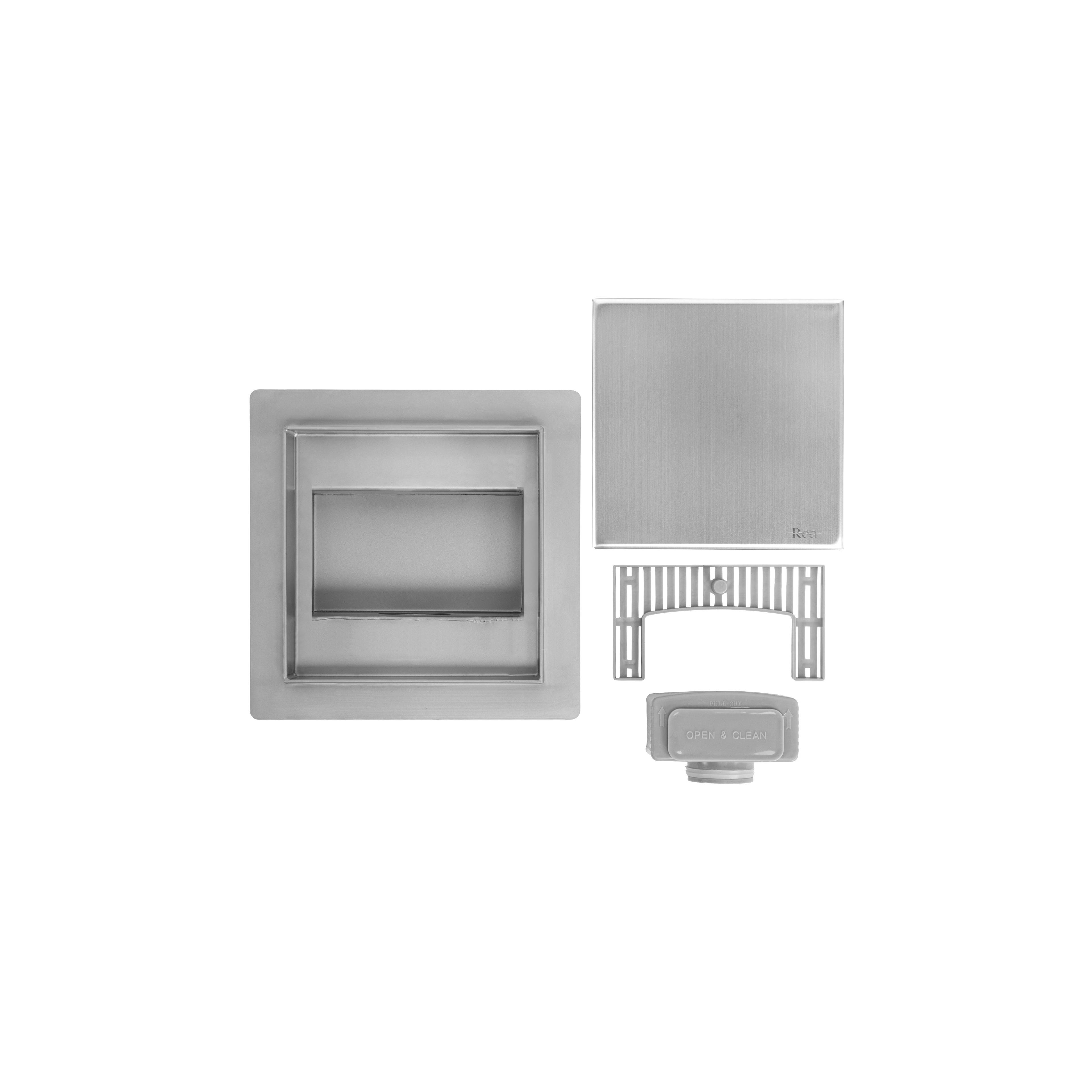 Drain linéaire REA NEO 150x150 Nickel Brush