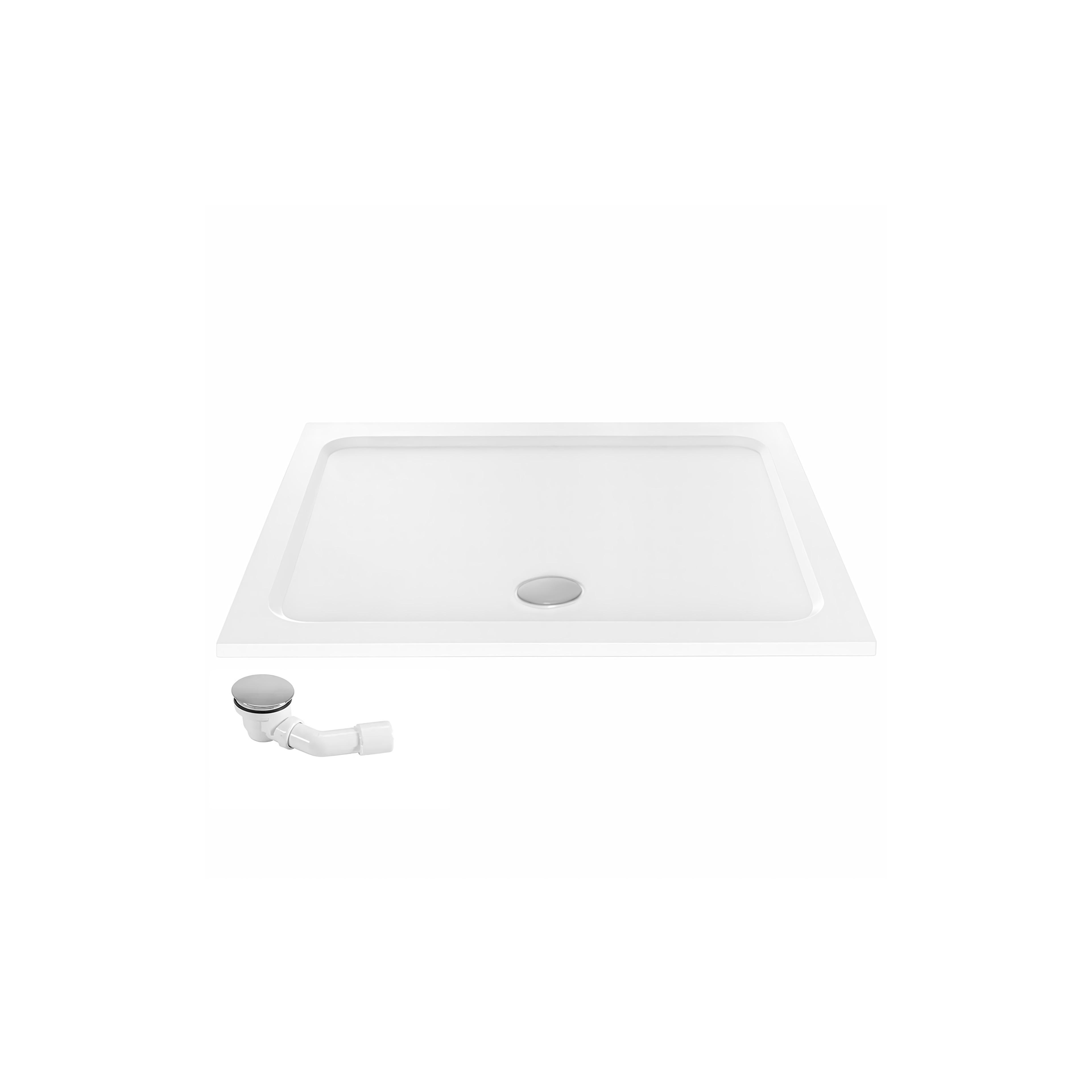 Douchebak Rea Belmond White 80x100 Chrome