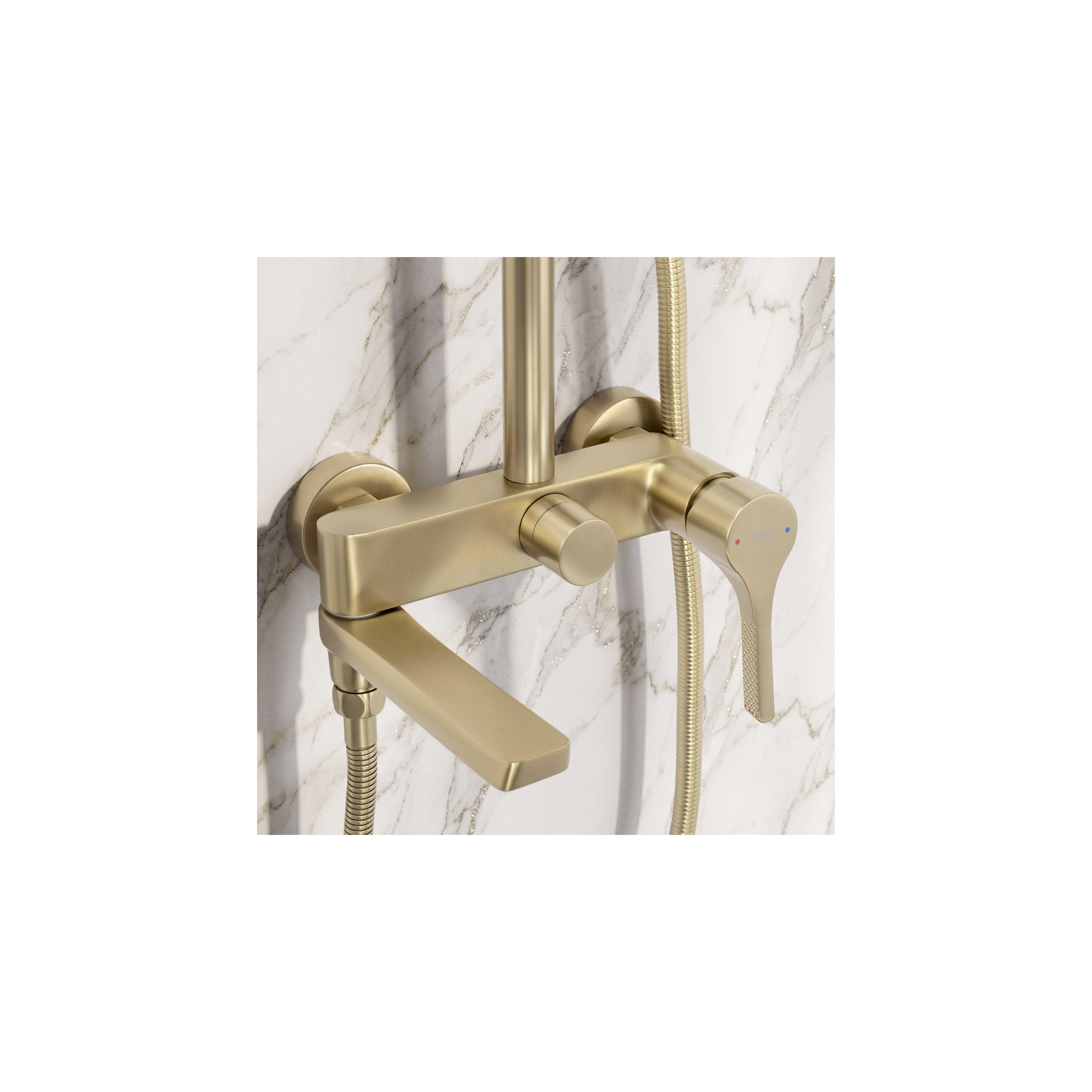 Duschgarnitur PREMIUM Rea Maxim Brush Gold