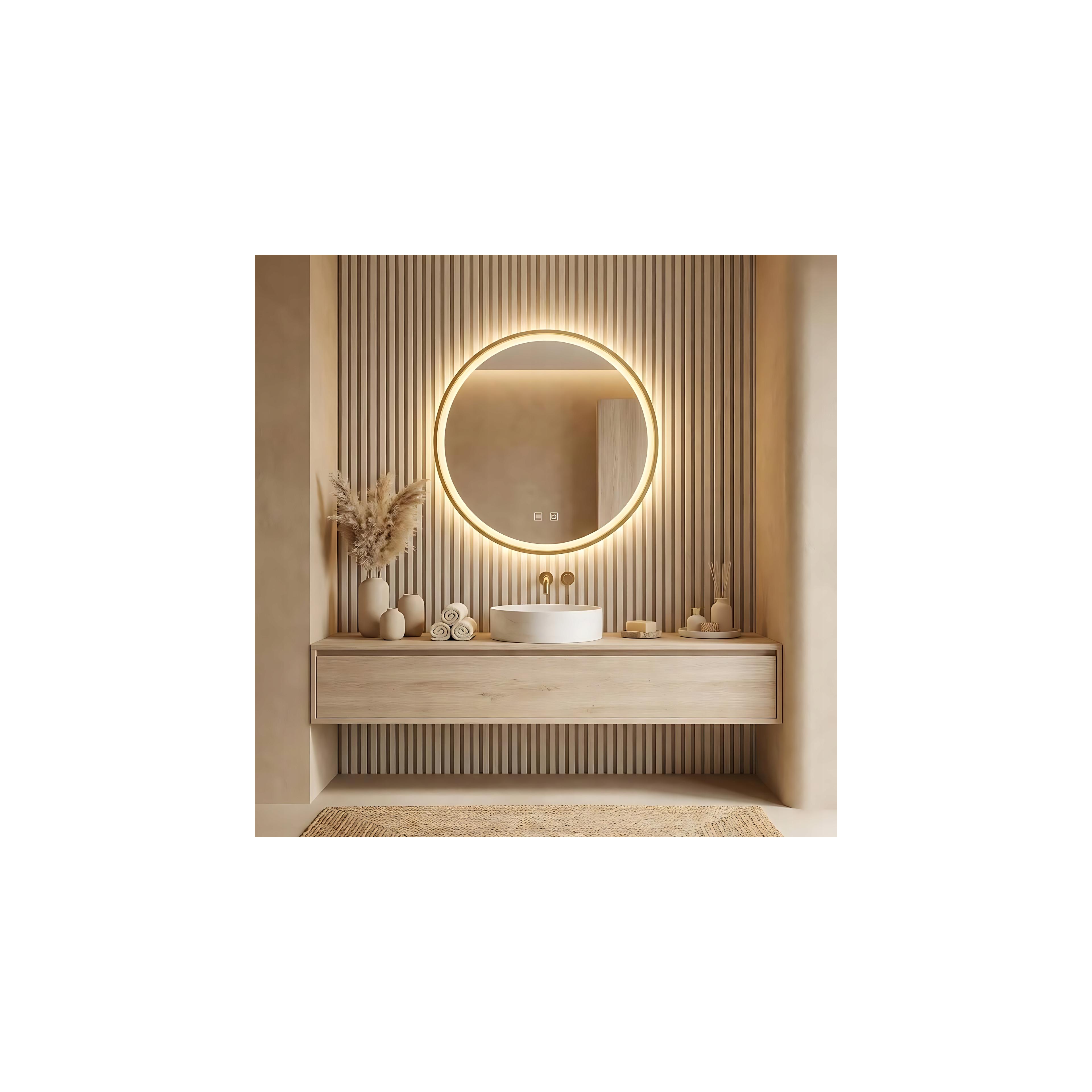Zrkadlo LED 70cm MMJ Gold