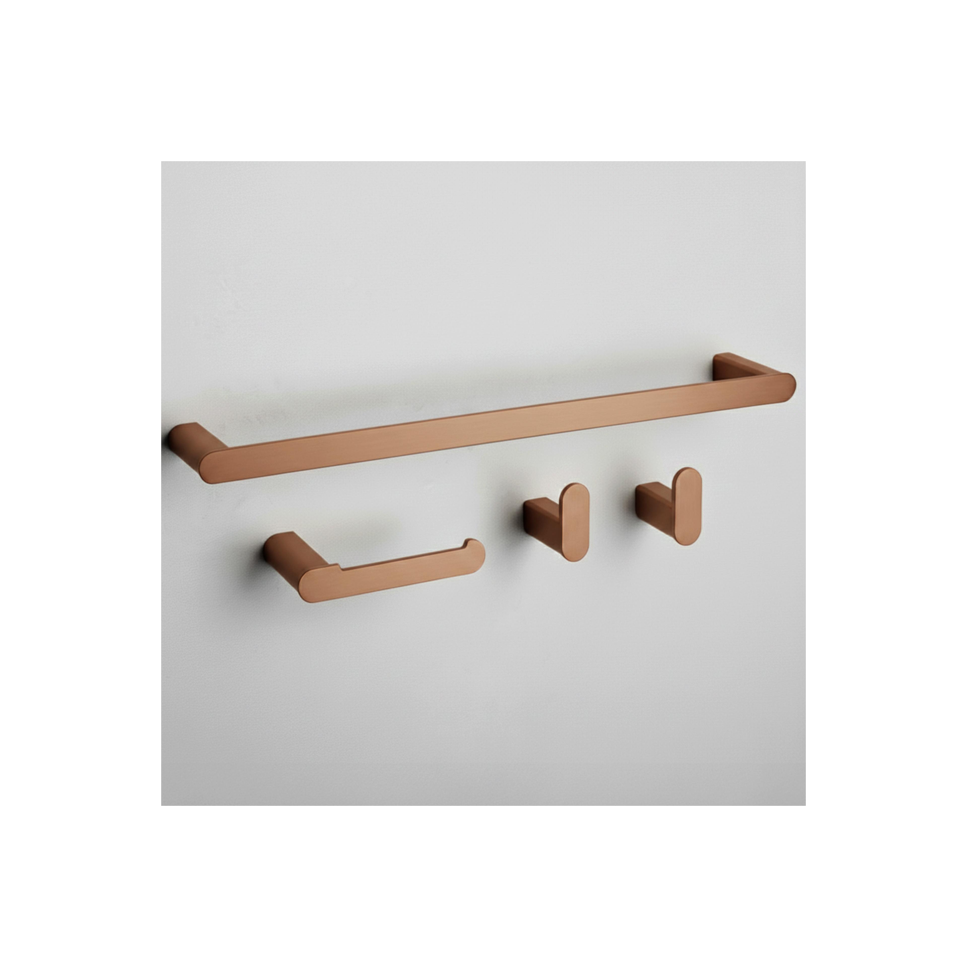 Badezimmer-Accessoire-Set Mati Brush Copper 4-teilig