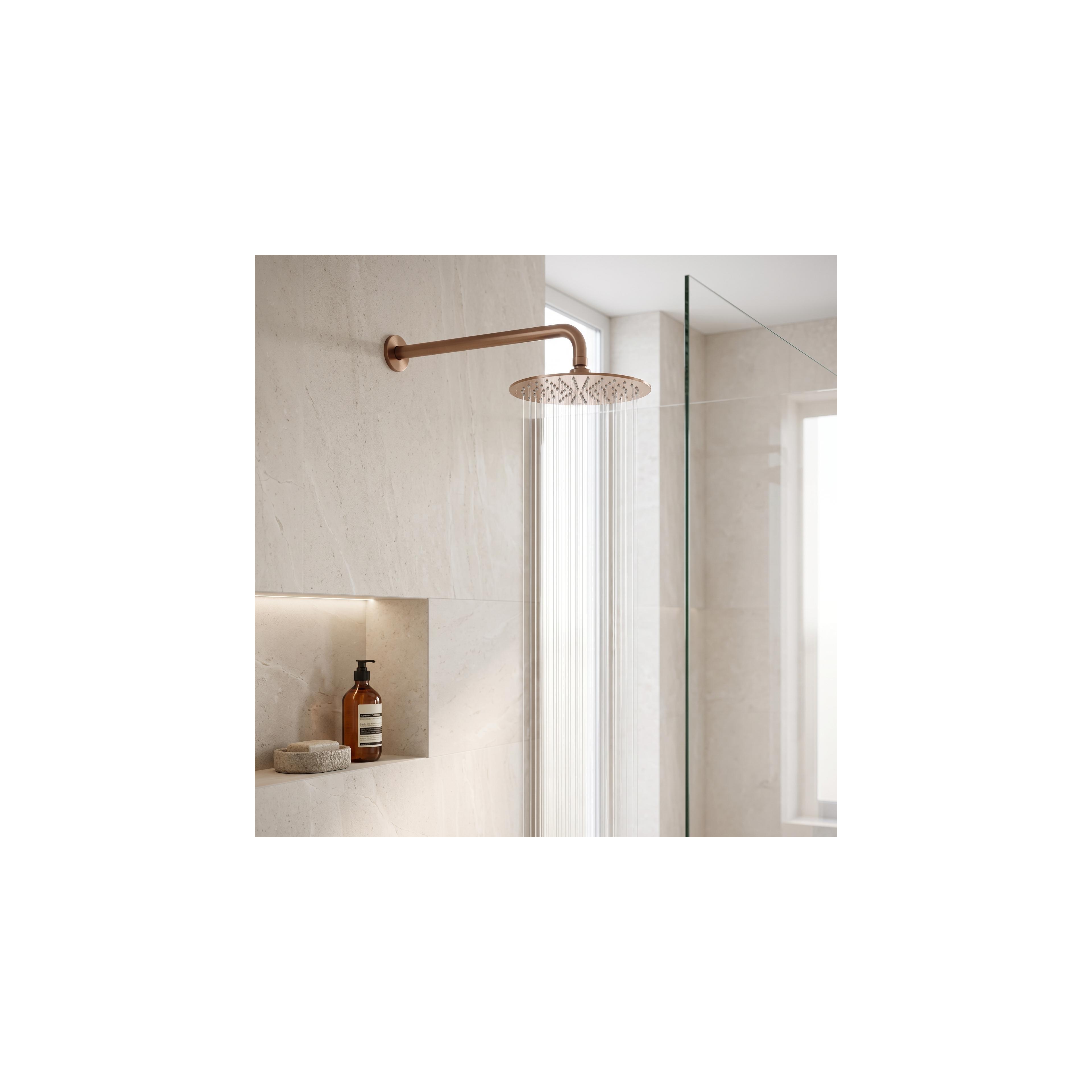 Runder Duscharm REA JS-9021 40cm Brush copper