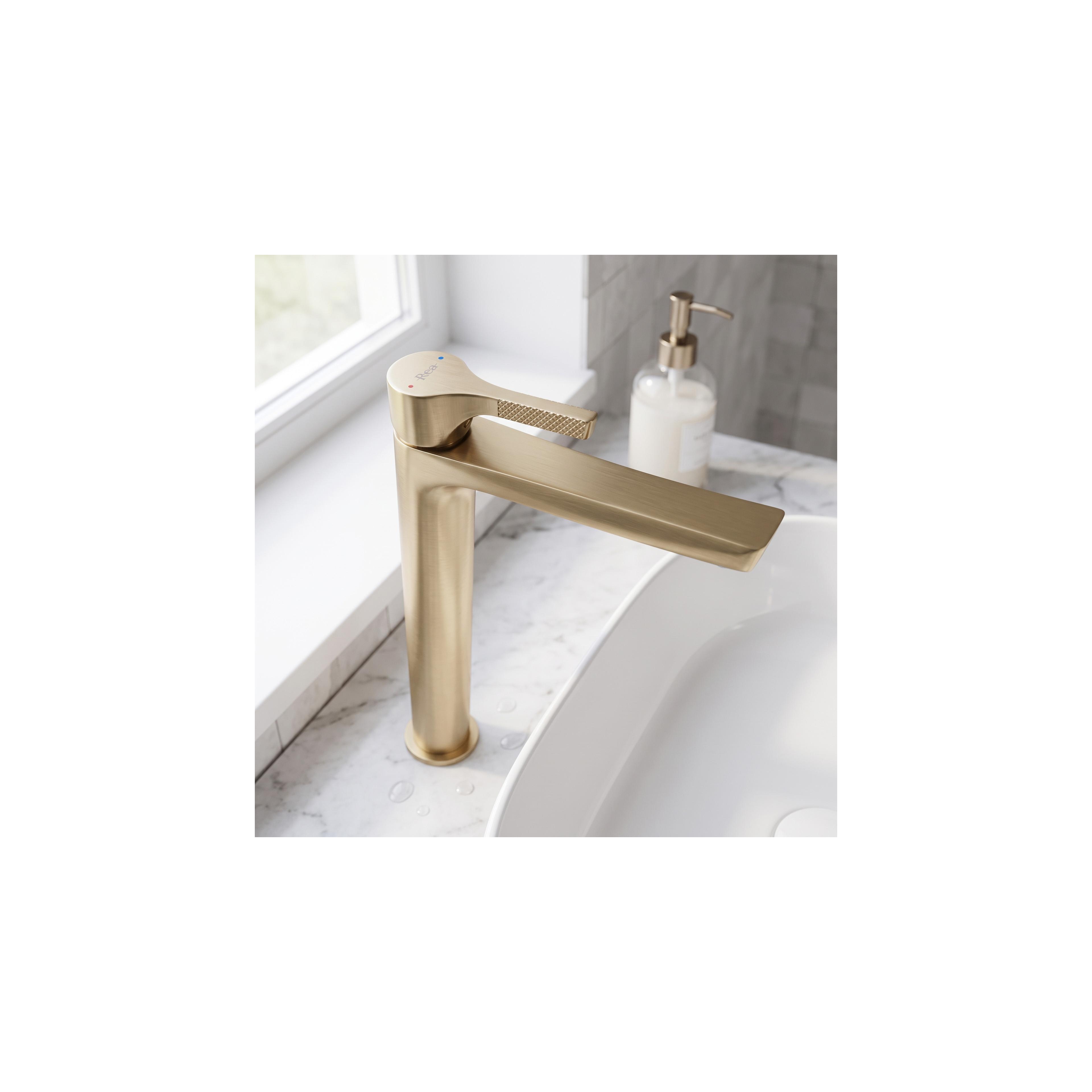 Waschbeckenarmatur PREMIUM Rea Maxim Brush Gold High