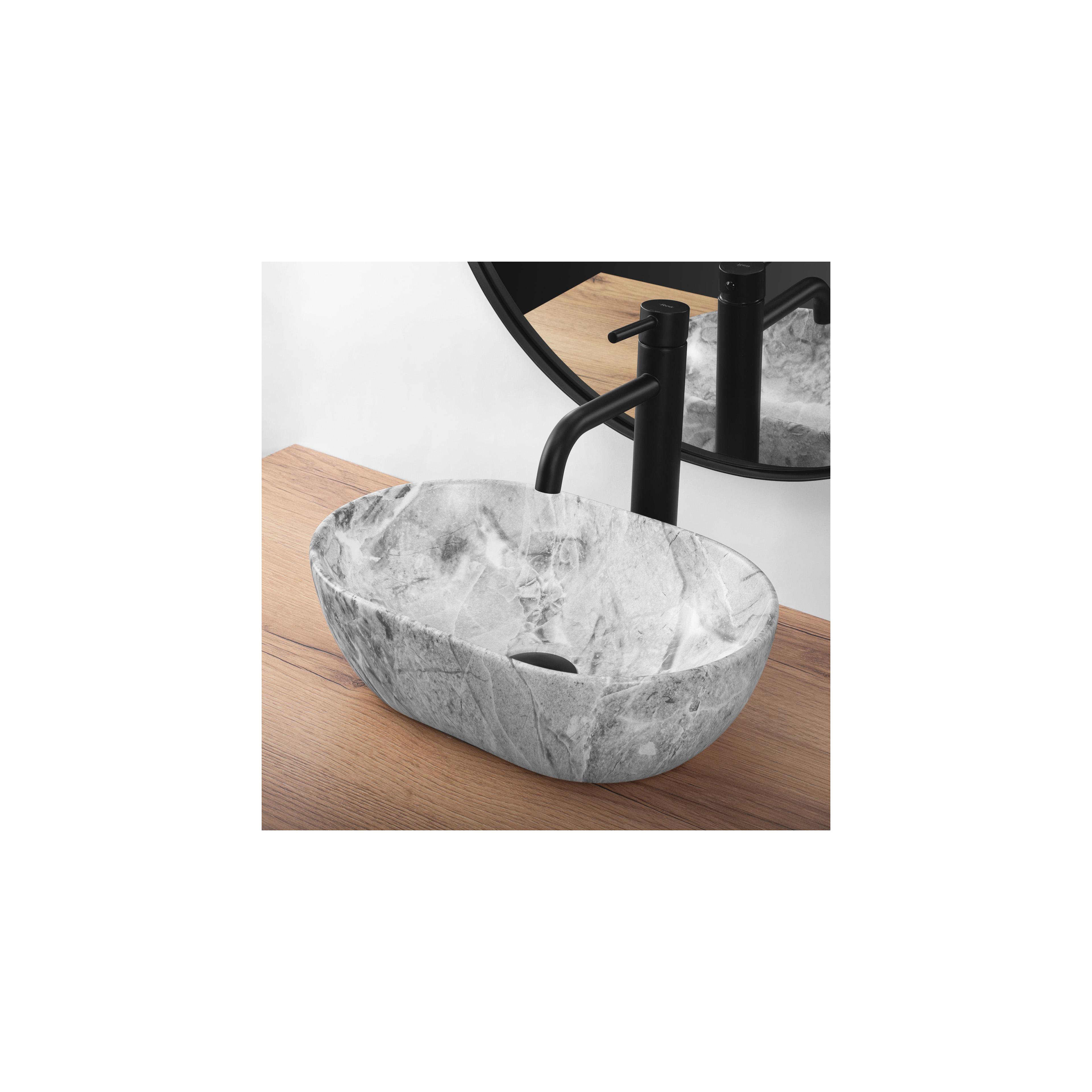 Νιπτήρας  Rea AMELIA MINI STONE MATT 38 x 26 x 12 εκ