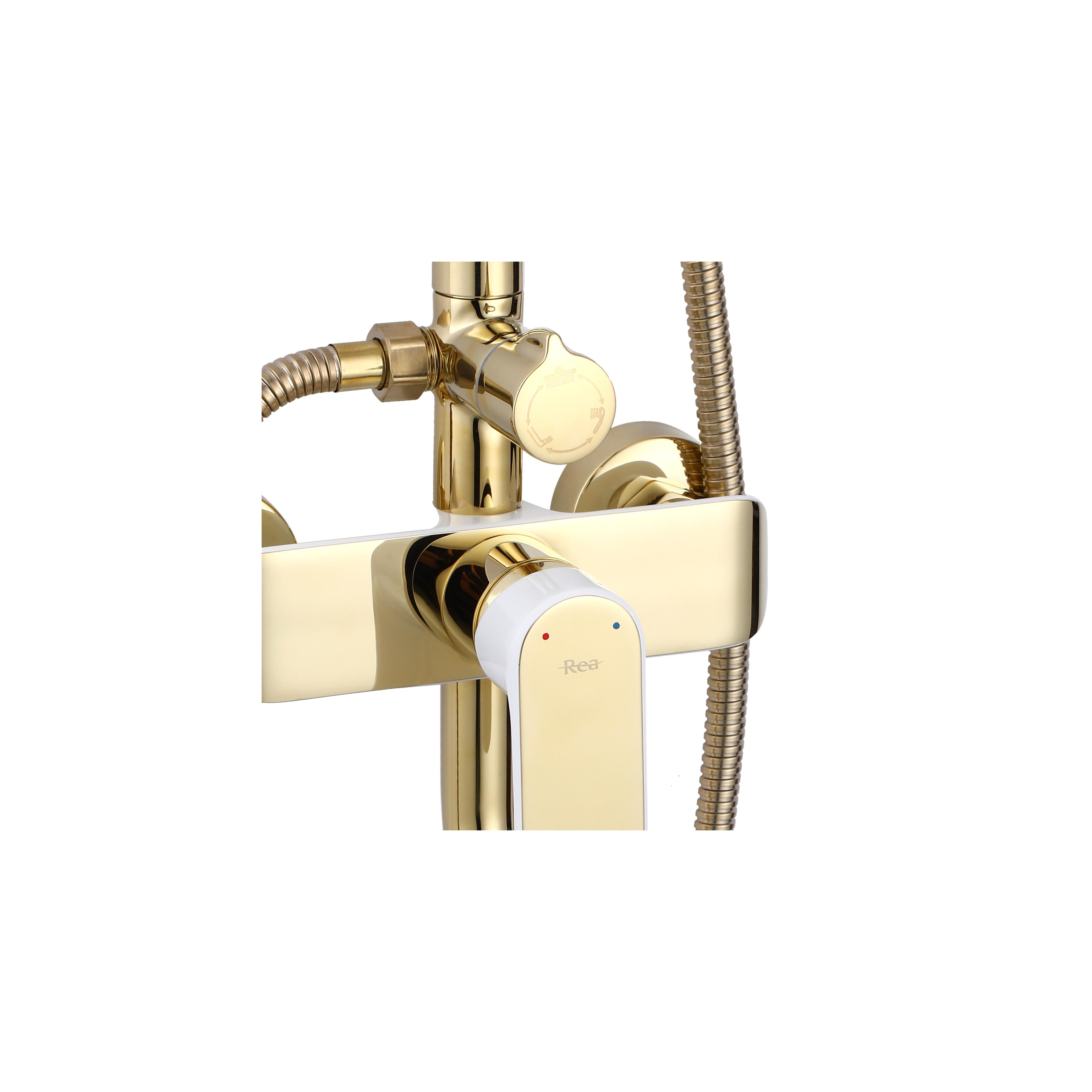 Комплект за душ REA BLOOM WHITE GOLD
