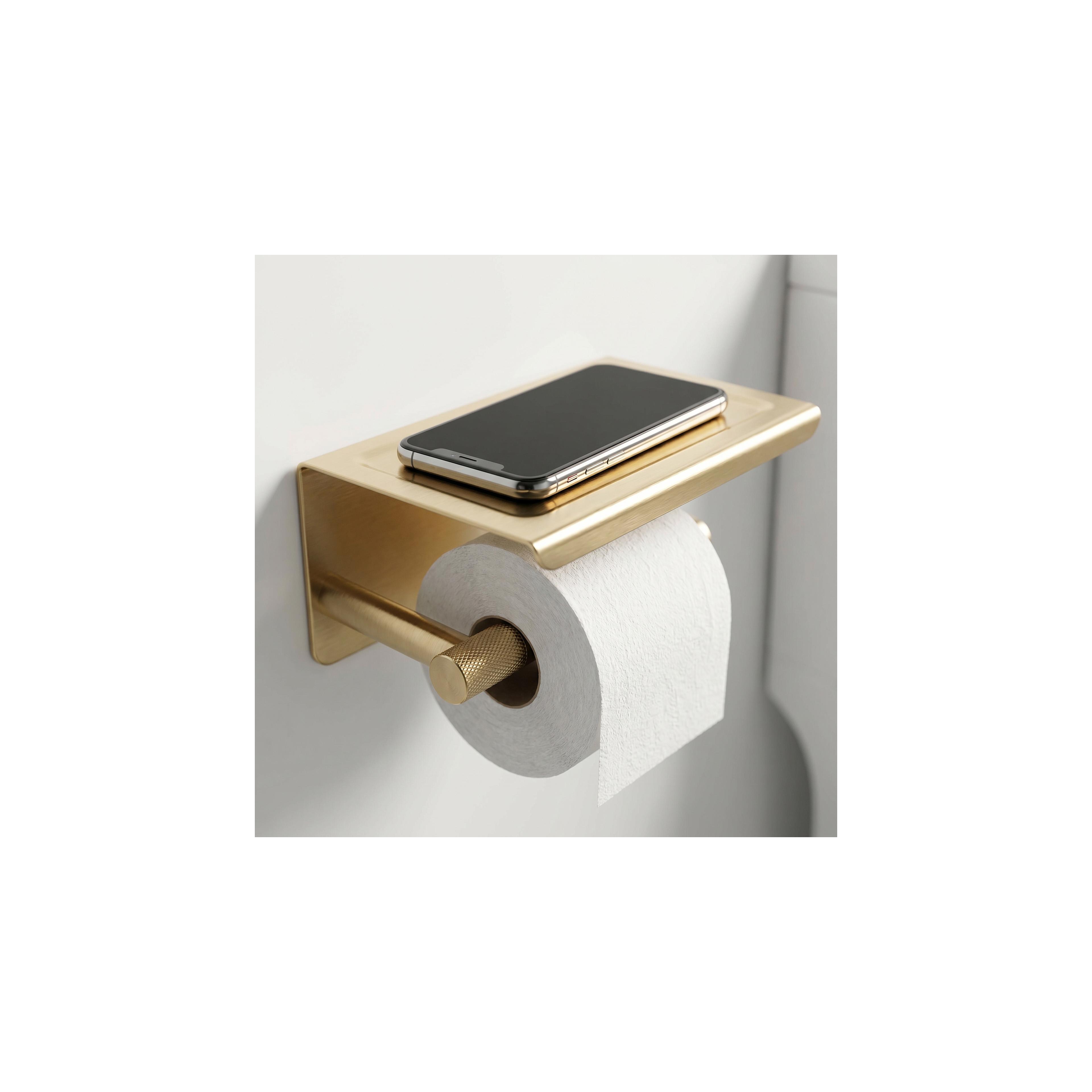Toilettenpapierhalter mit Ablage 6613 Modern Gold Brush