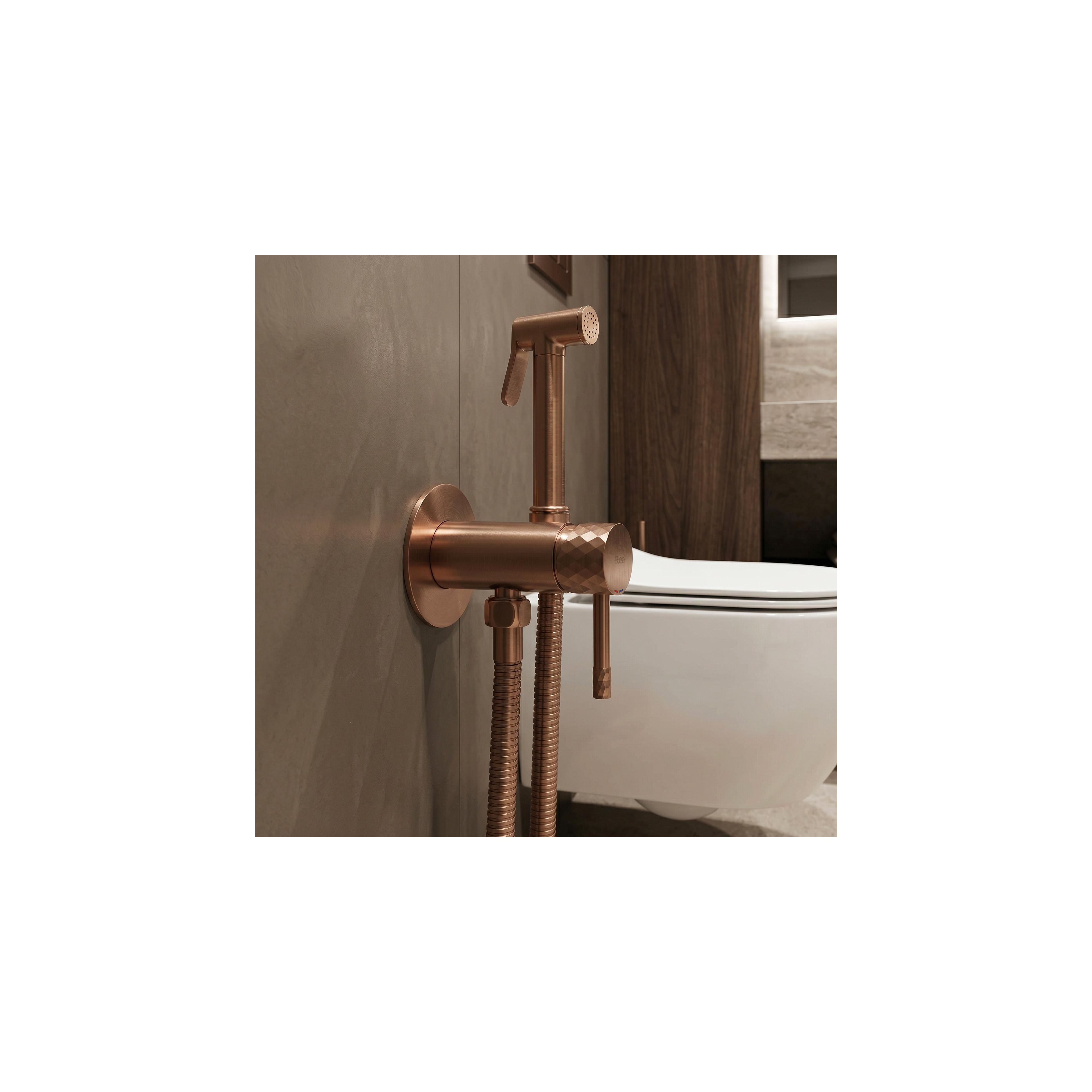 Bidetarmatur REA Lungo Loop Diamond Brush Copper