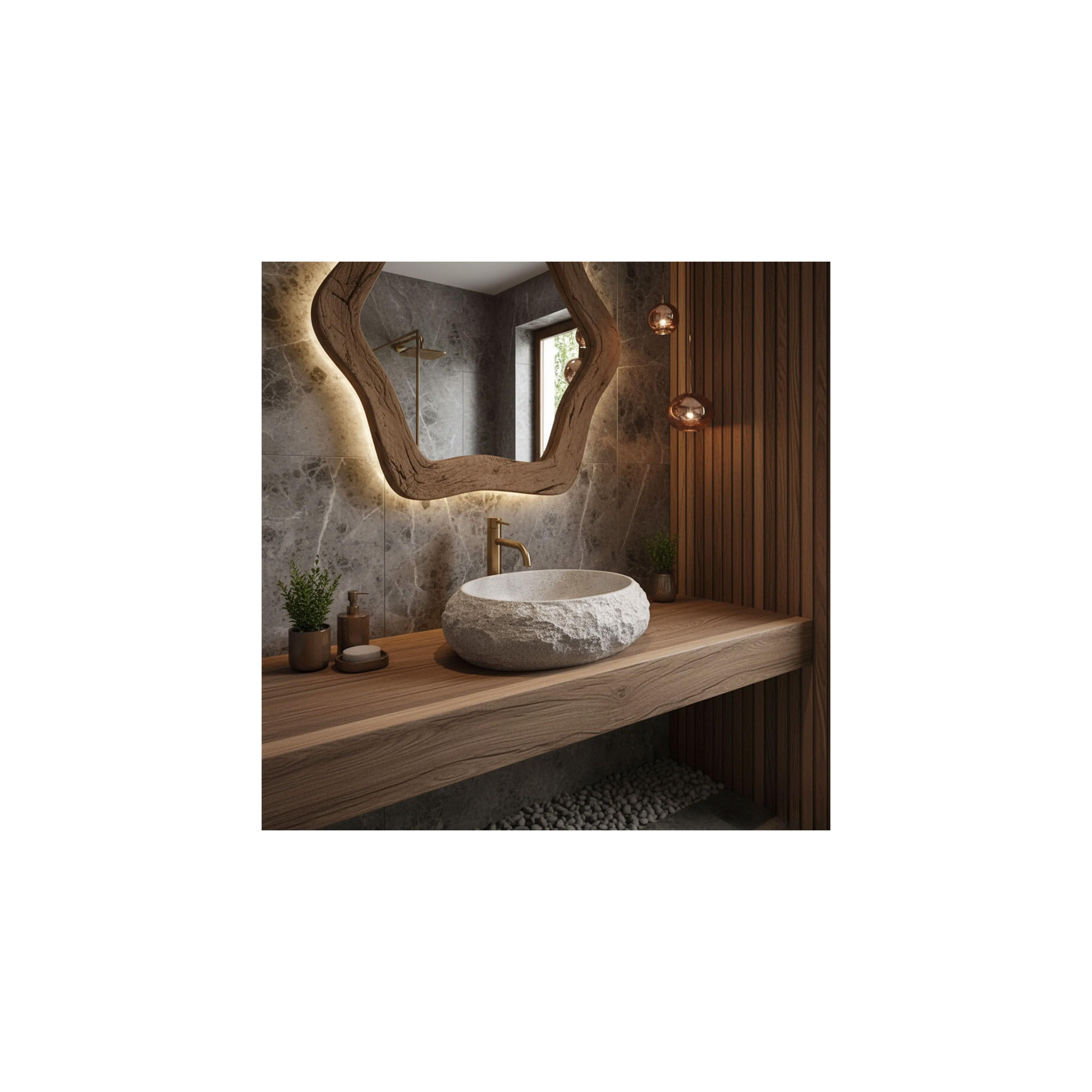 Aufsatzwaschbecken Rea Mika Beige