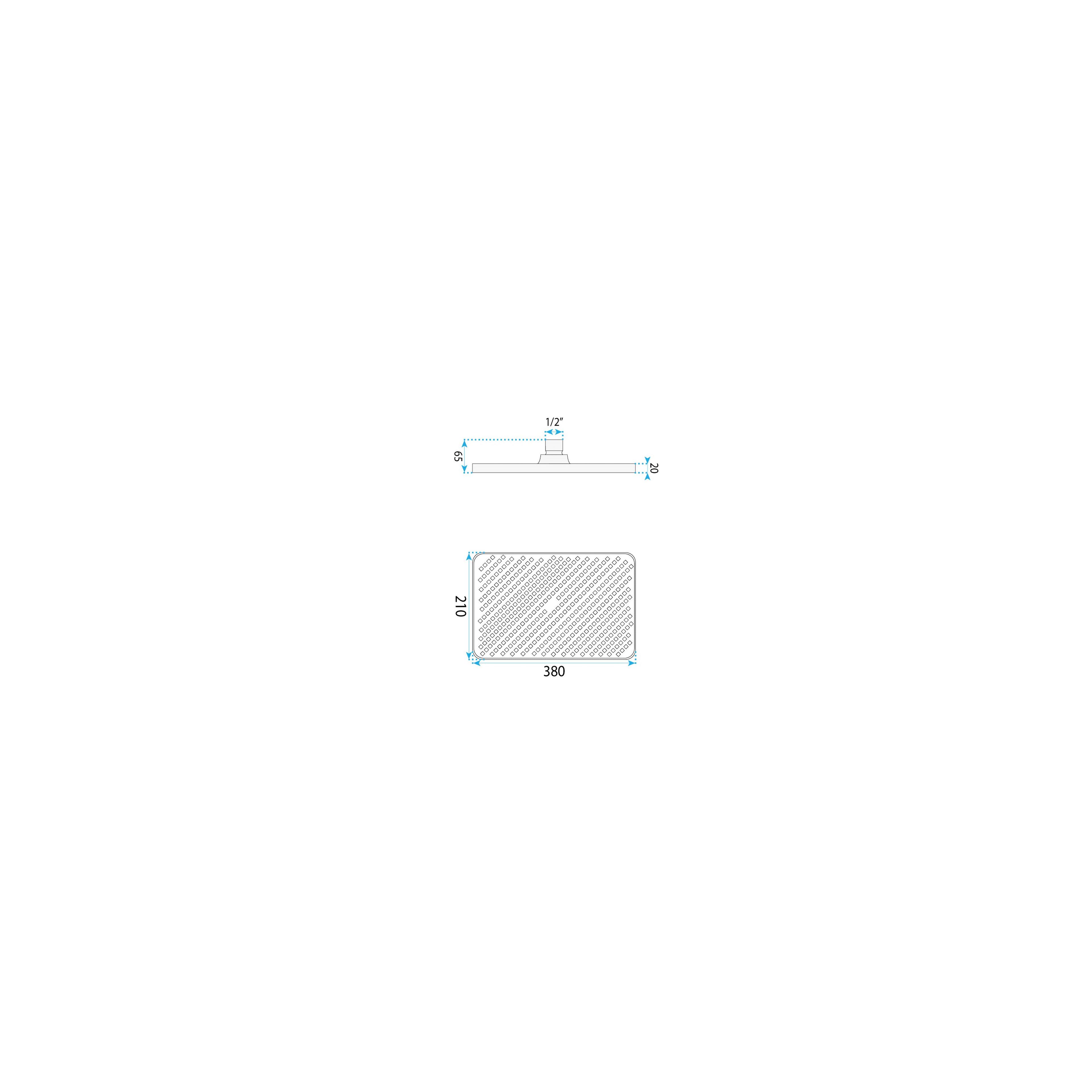 Rectangular shower head REA JS-032 Gold