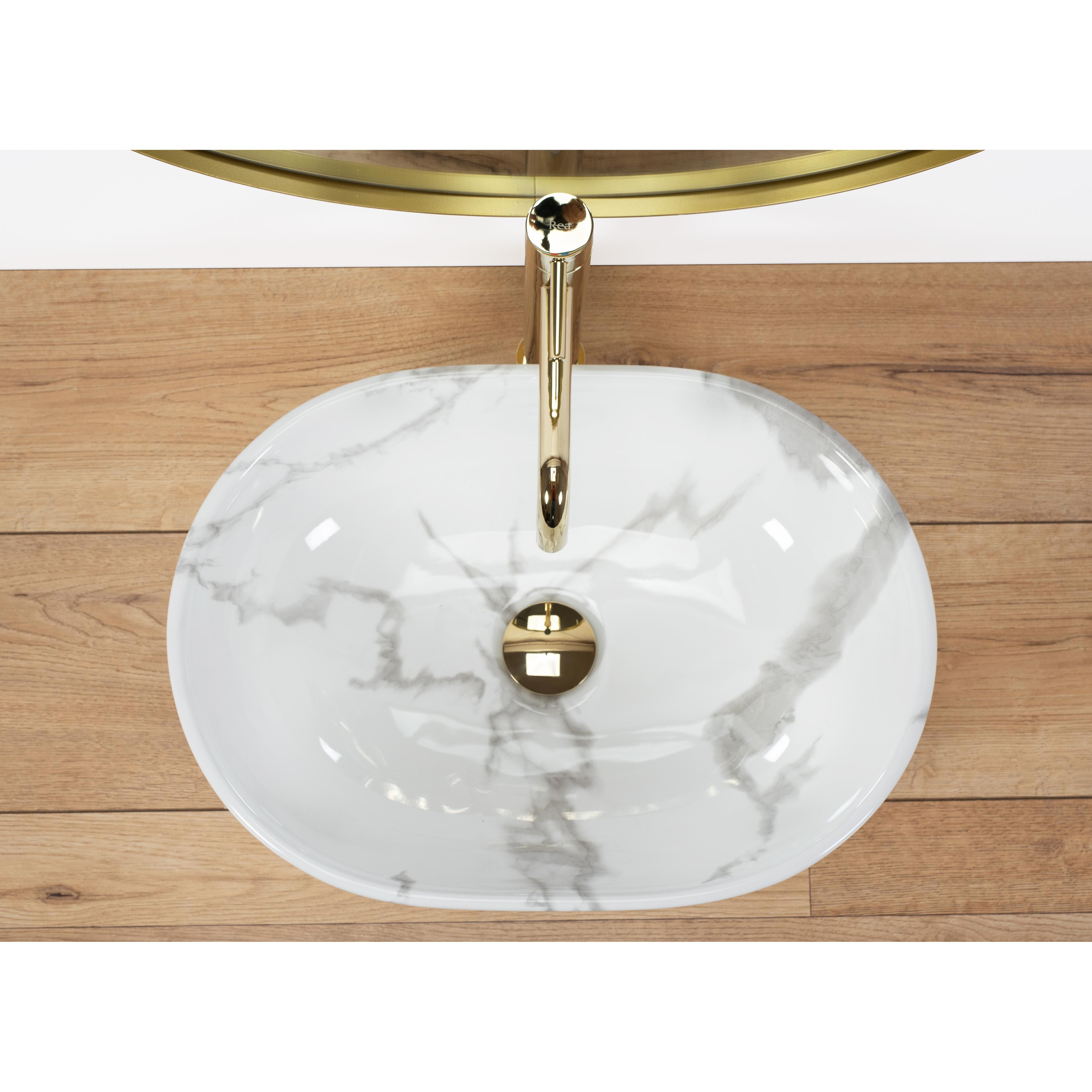 Aufsatzwaschbecken Rea Amelia Marmo Shiny
