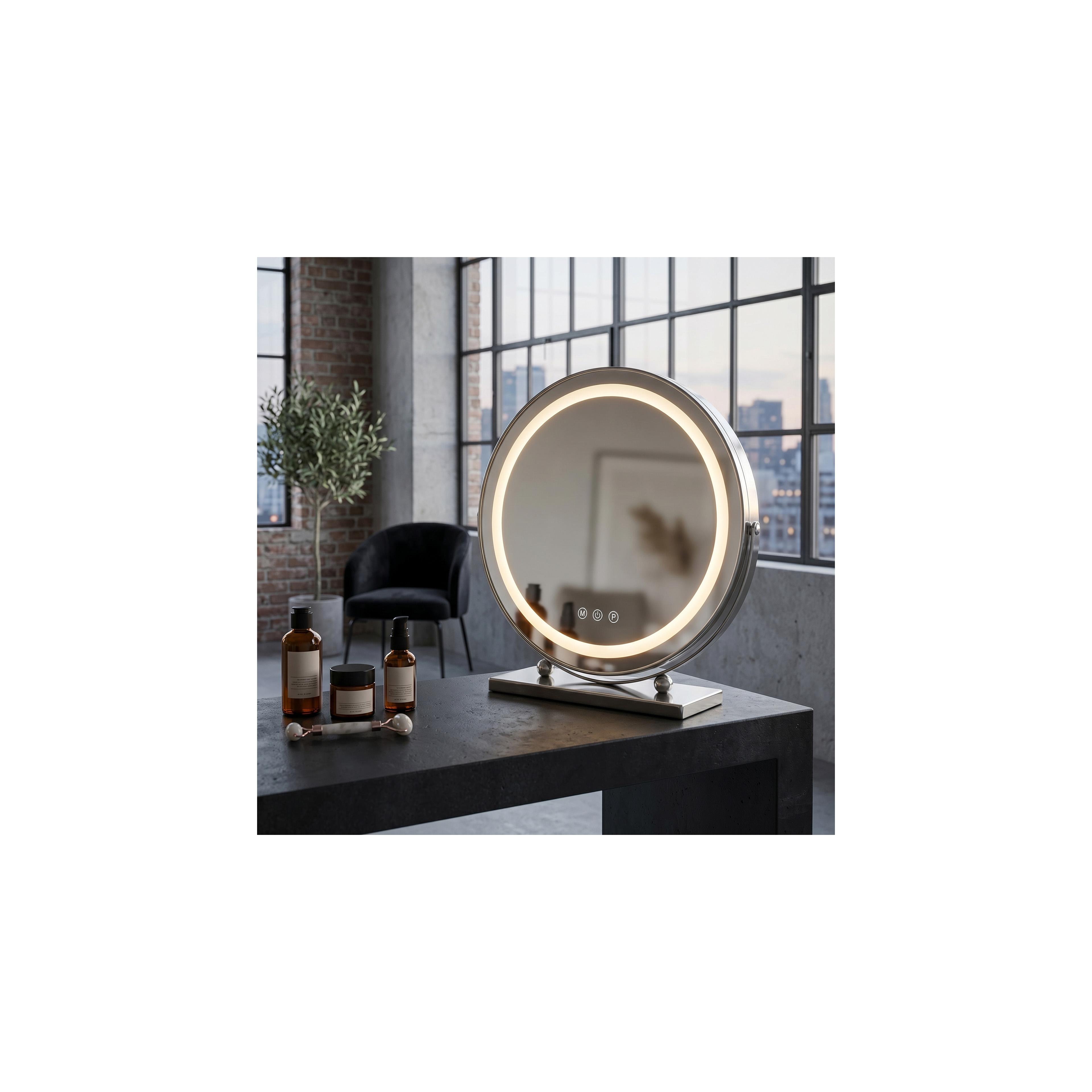 Spiegel LED MAKE-UP Chrome 40 cm