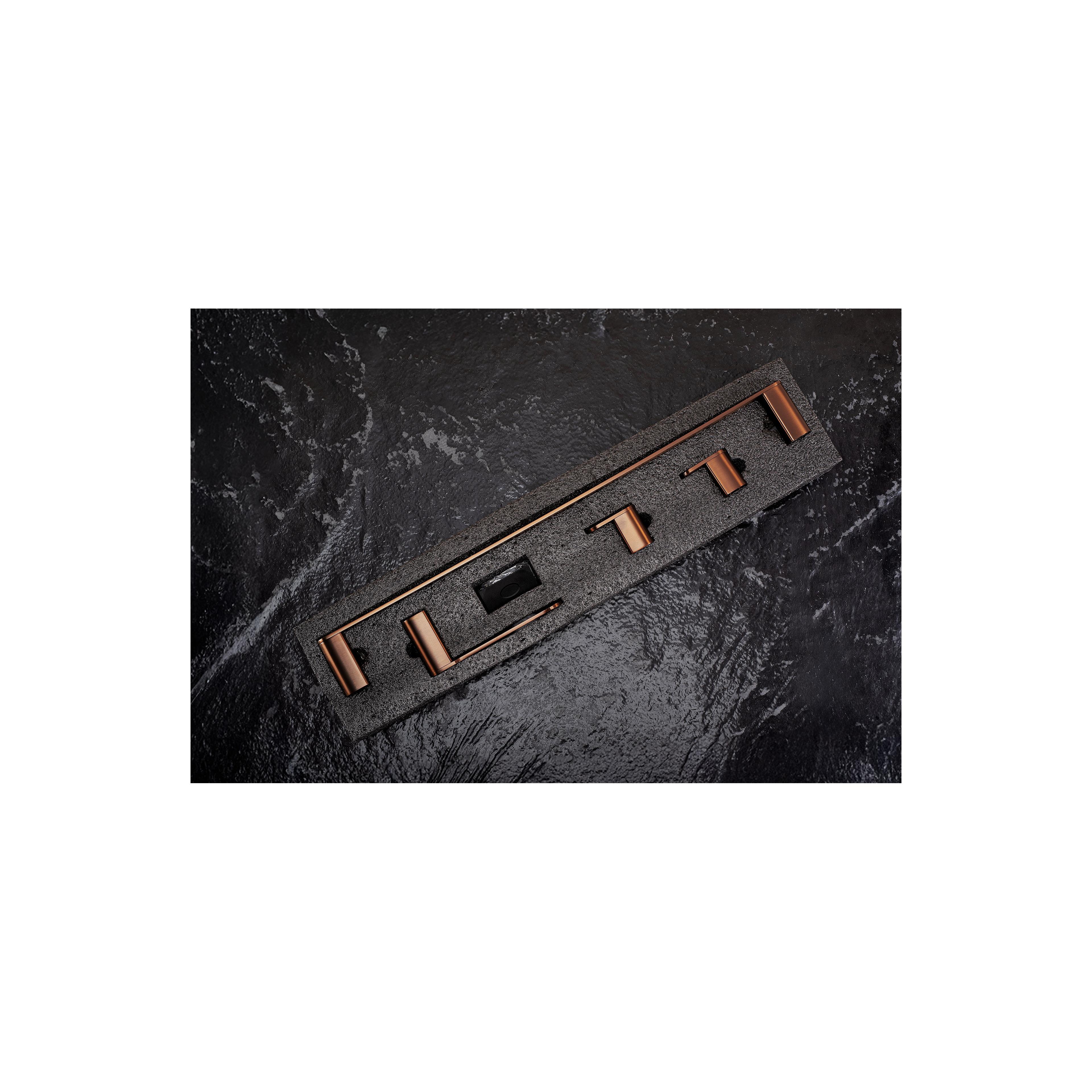 Badezimmer-Accessoire-Set Mati Brush Copper 4-teilig