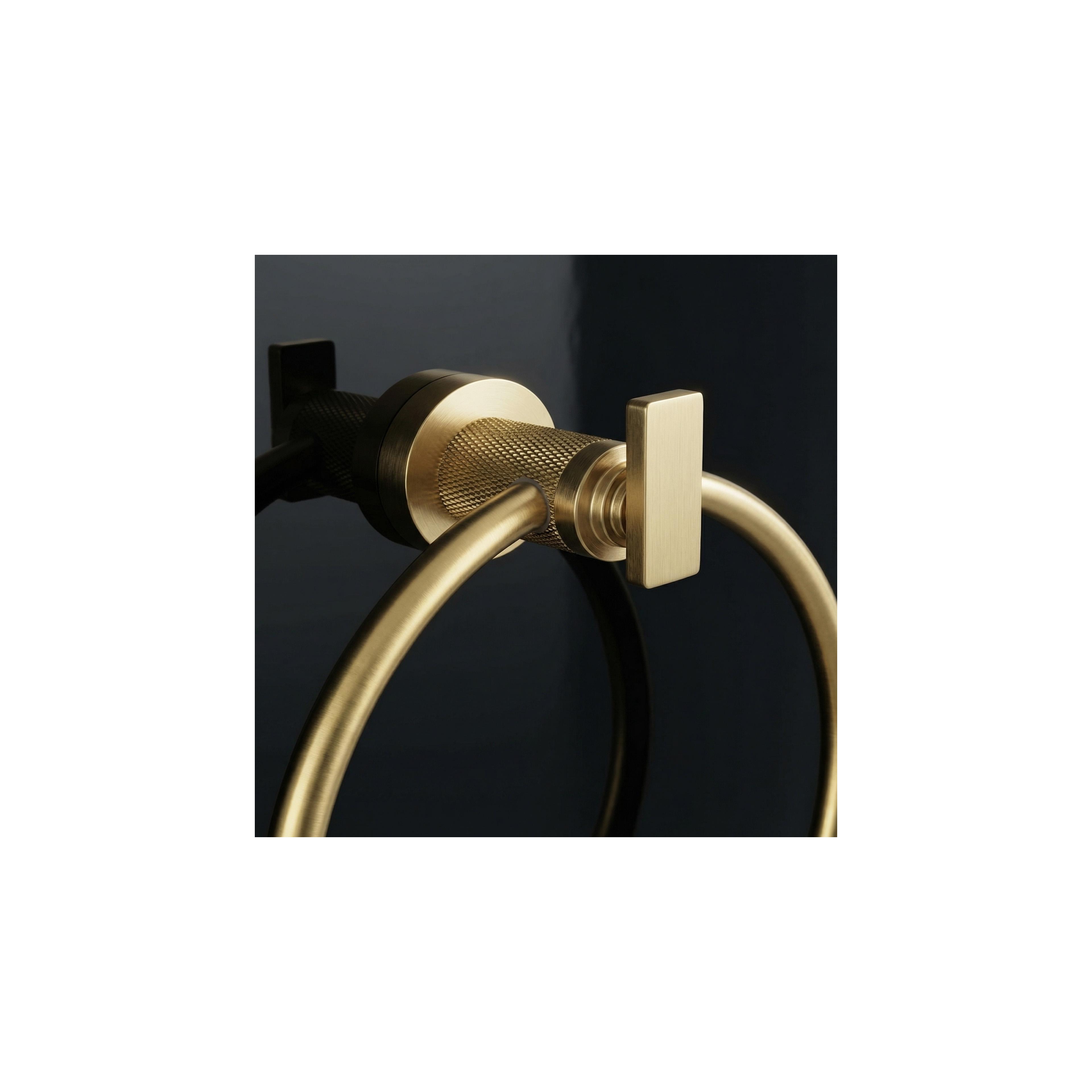 Bathroom hanger Ring 81307 Virro Brush Gold