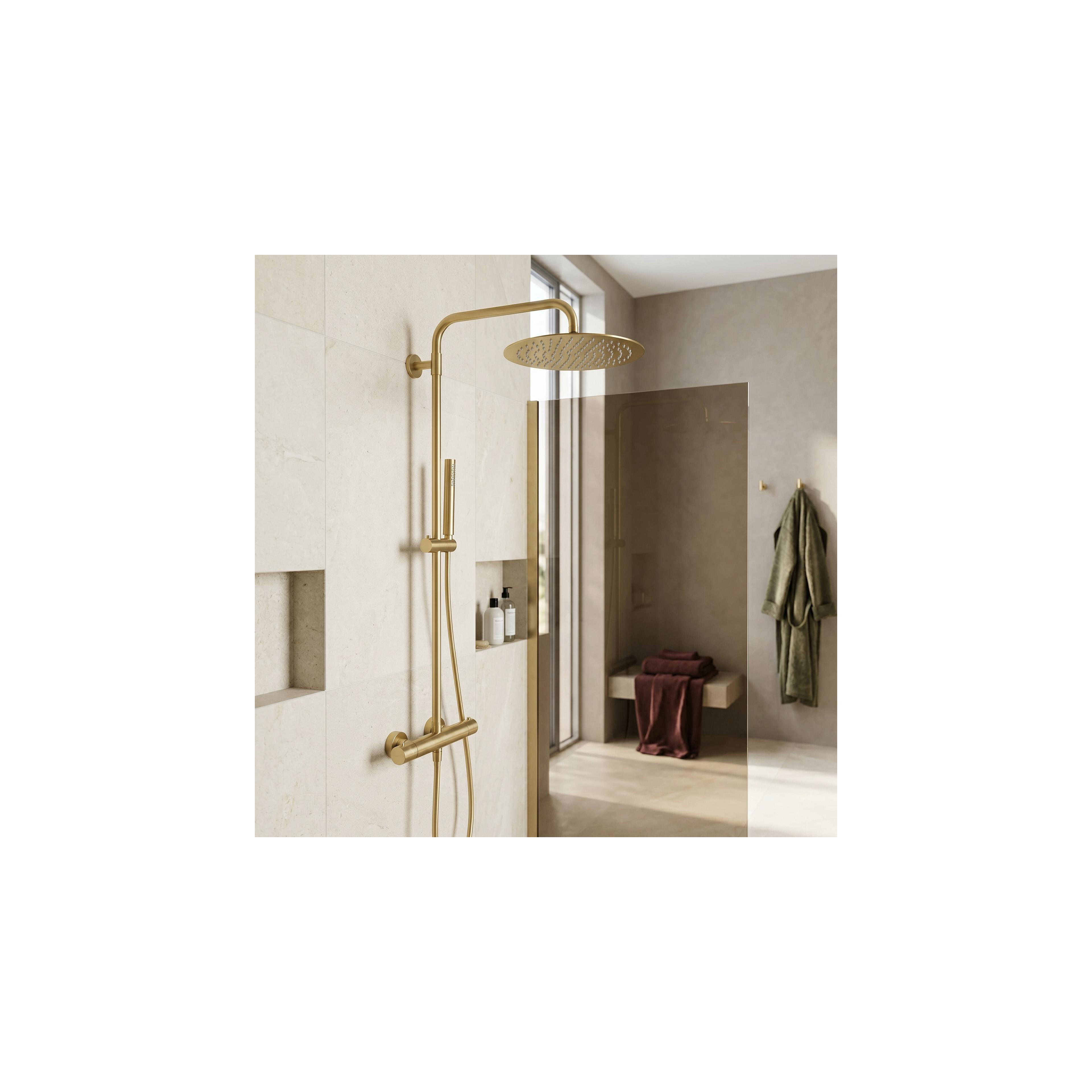Kerek esőztető zuhanyfej REA JS-P014BG 30cm Brush Gold