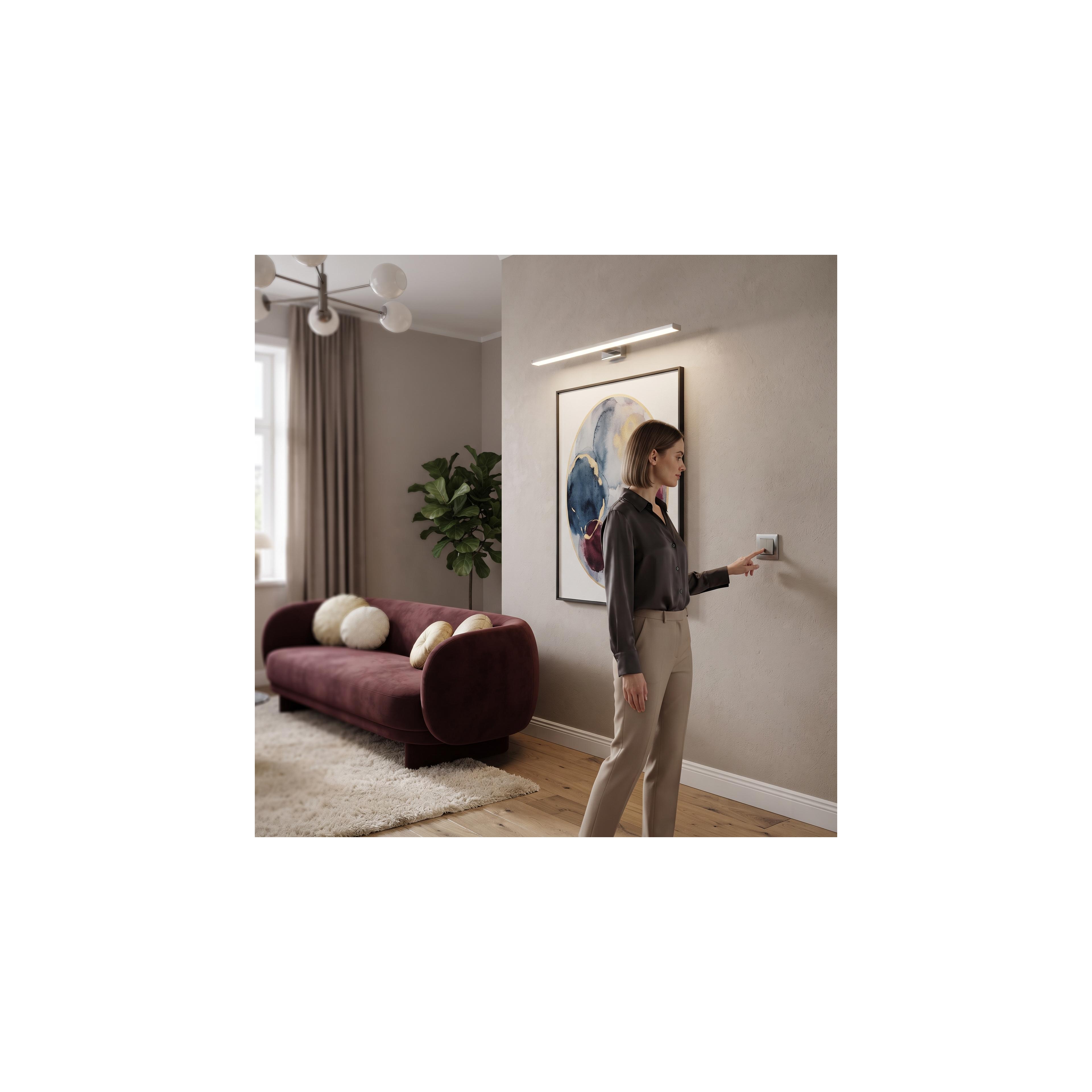 LED KÚPEĽŇOVÁ SVIETIDLO NAD zrkadlom 12W 58CM APP369-1W CHROM