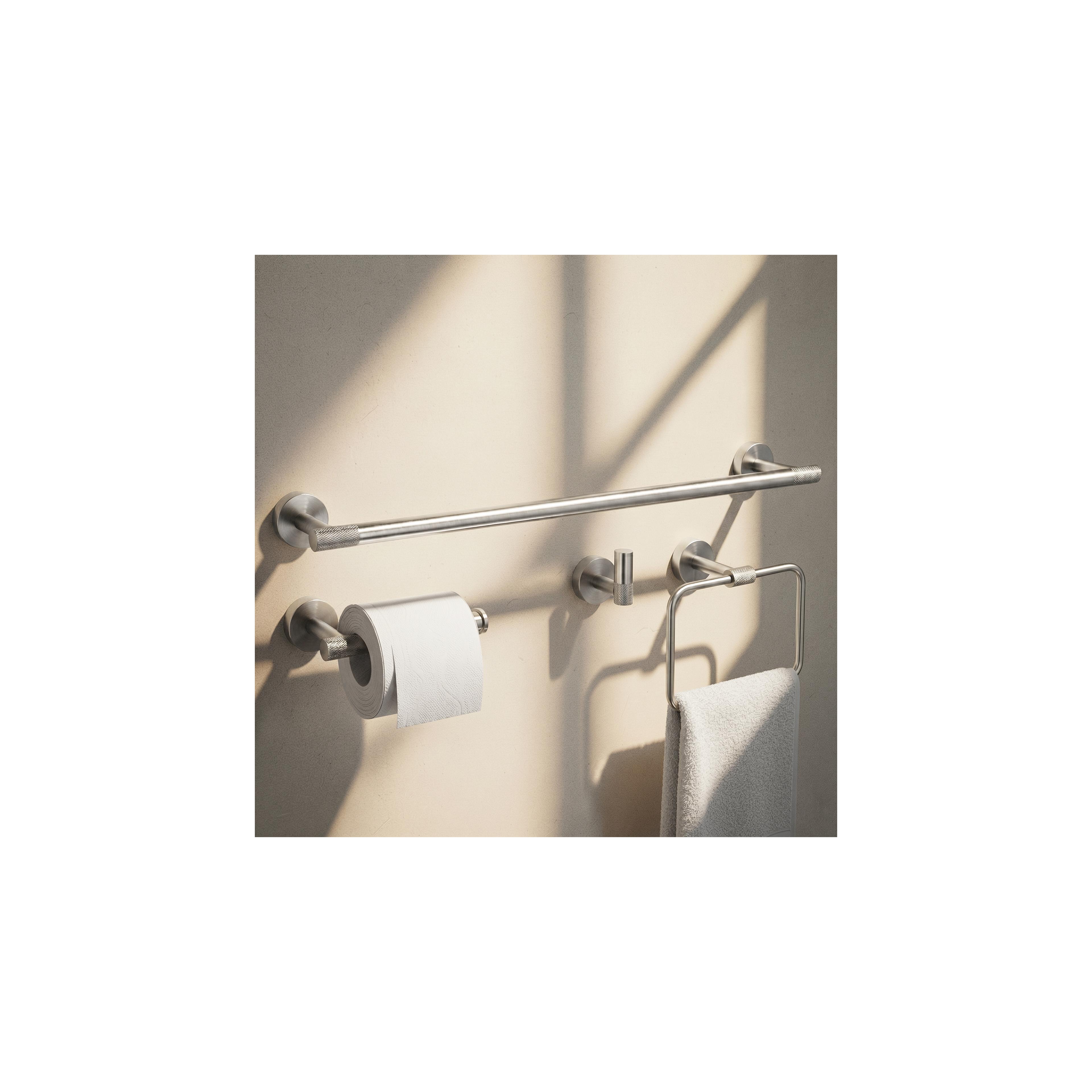 Badezimmer-Accessoire-Set GRID Brush Nickel 4-teilig
