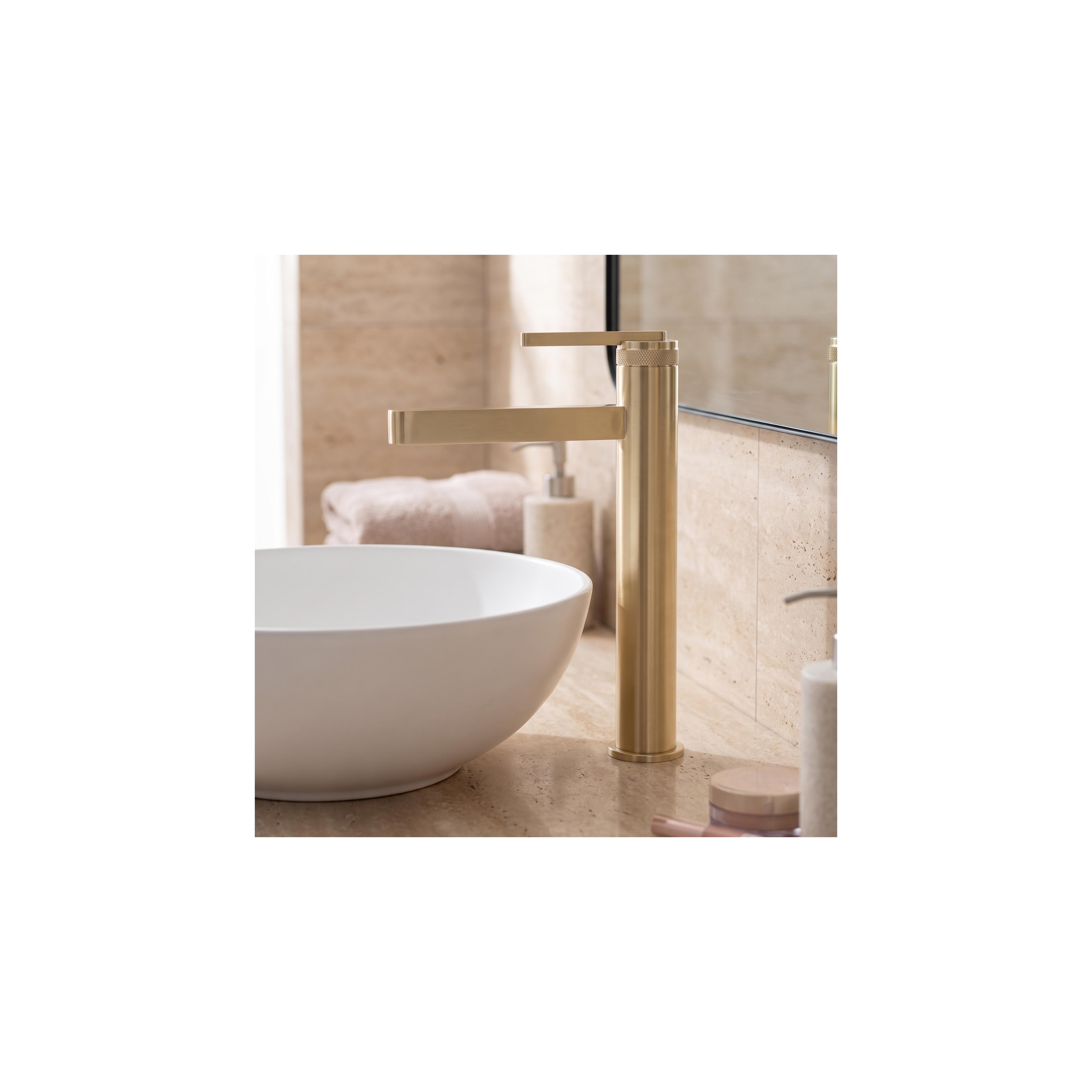 Bathroom faucet Rea Grace Brush Gold High