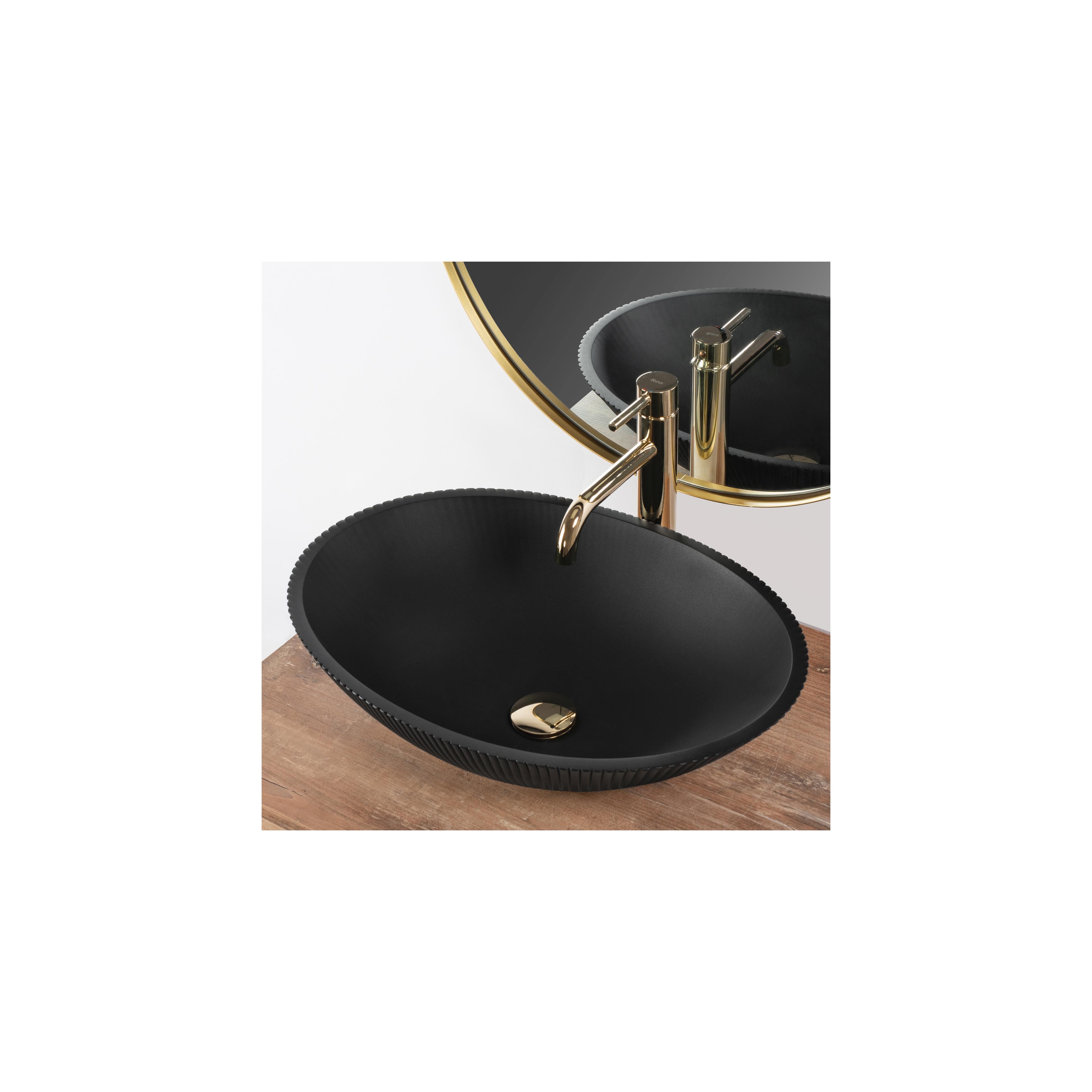 Lavabo sobre encimera REA DELLA Black Matt